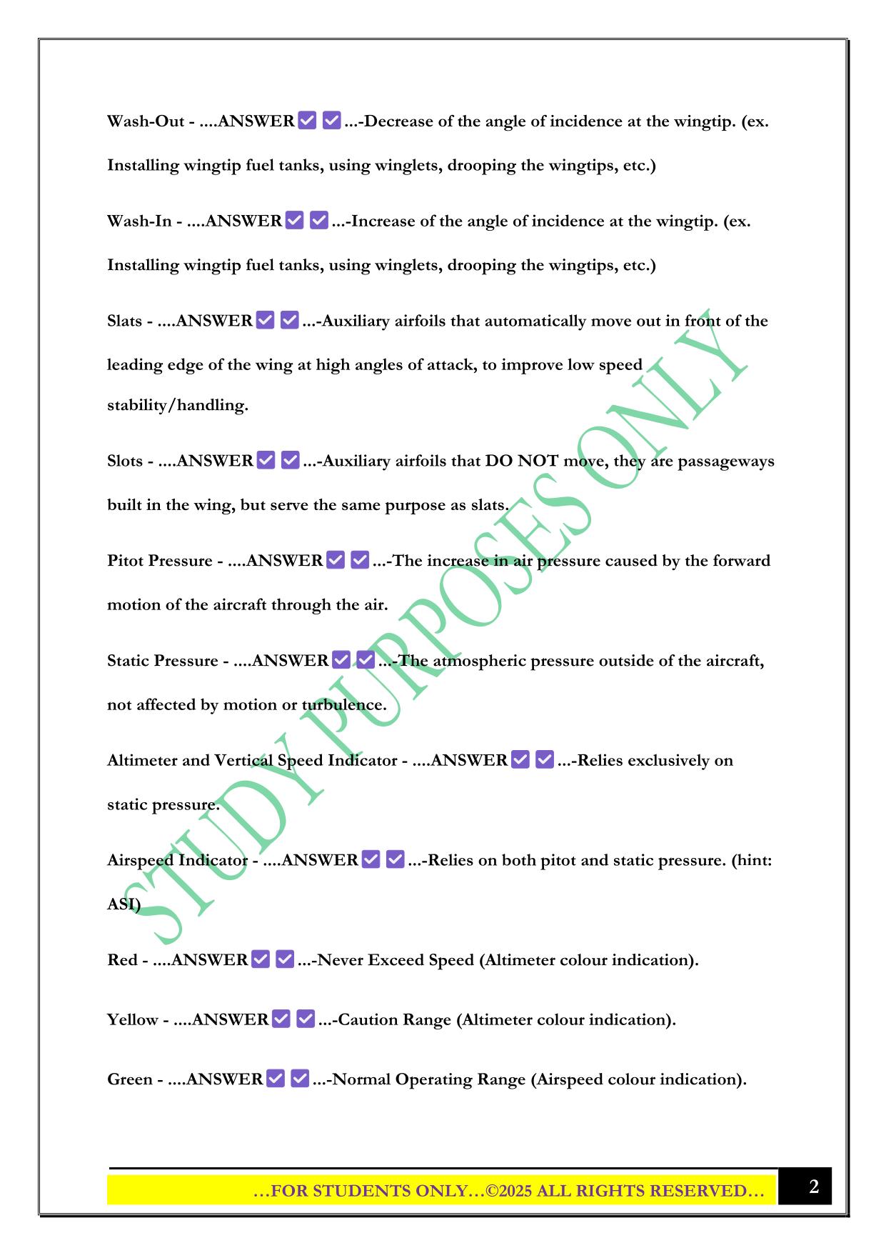 Level 4 Air Cadet Aviation Exam 2025 Questions and Answers