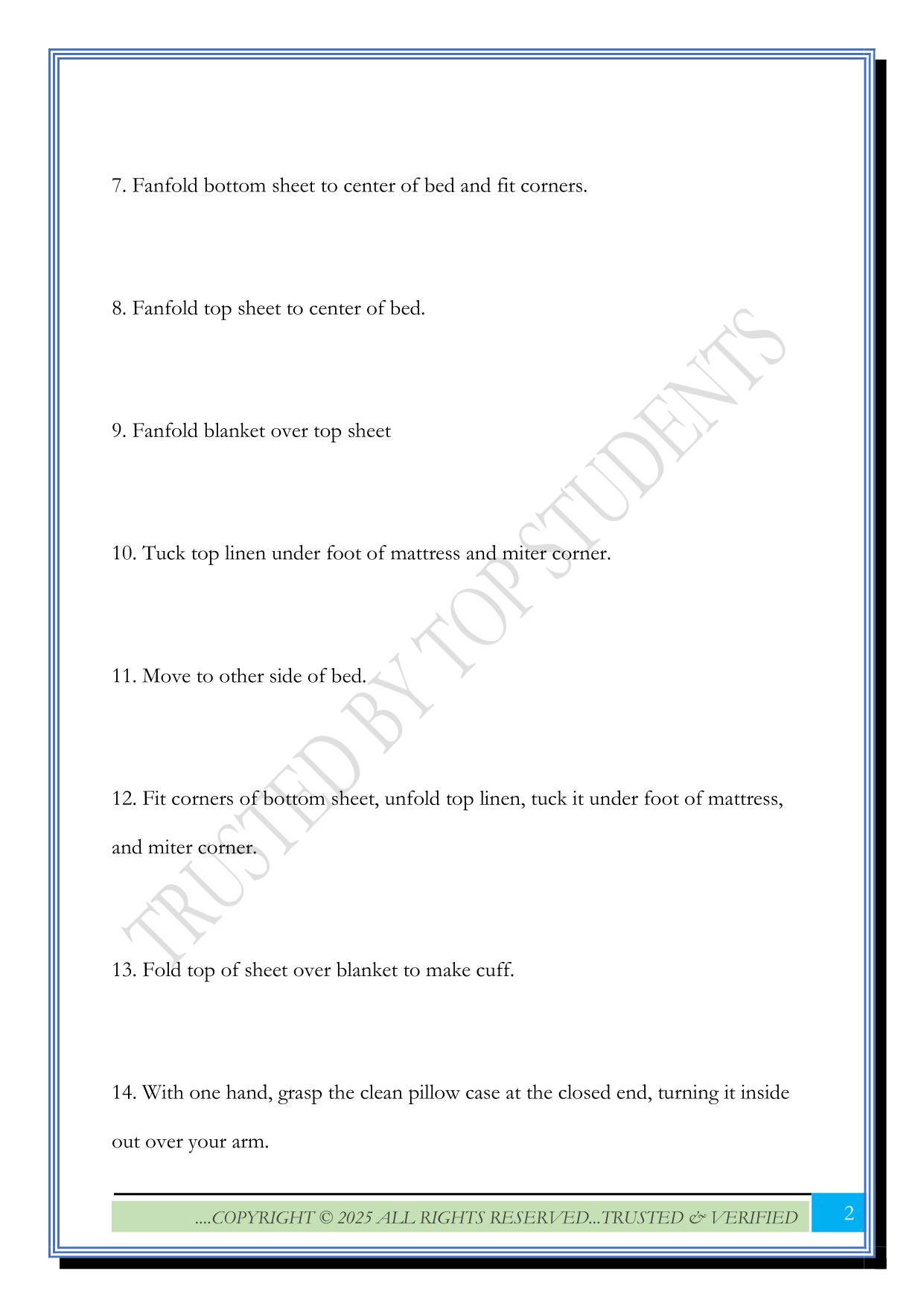 Ivy Tech CNA Program Exam 2 Review 2025 Questions and Answers