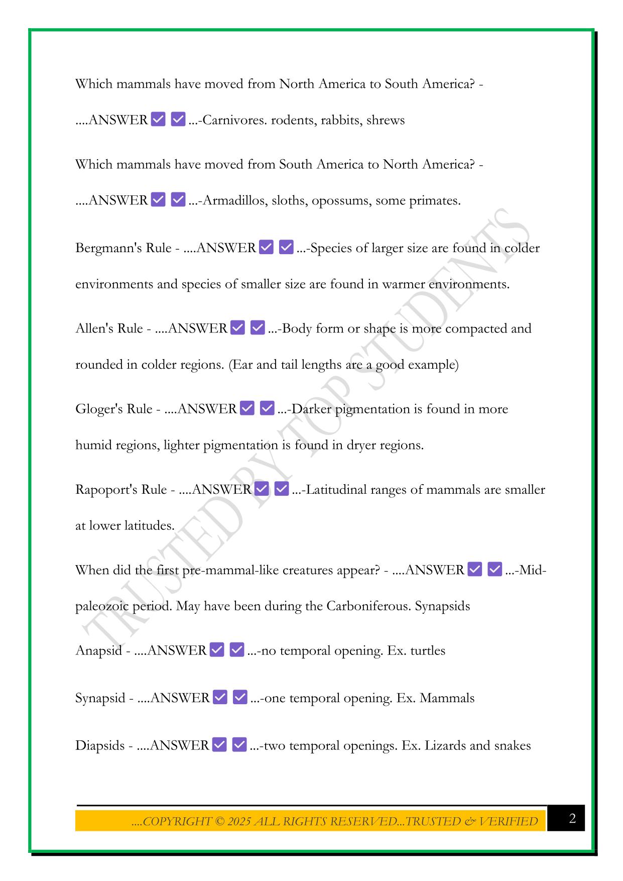 BZ 330 FLORANT CSU FINAL EXAM 2025 QUESTIONS AND ANSWERS