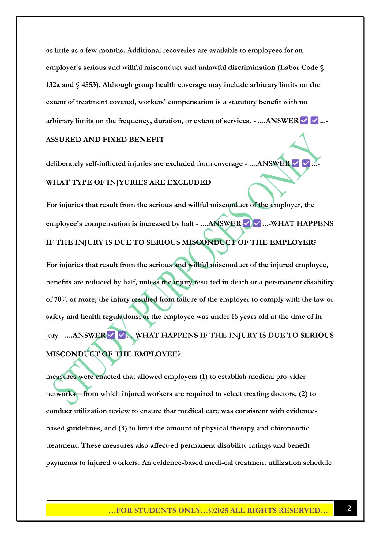 QME Exam 2025 Questions and Answers