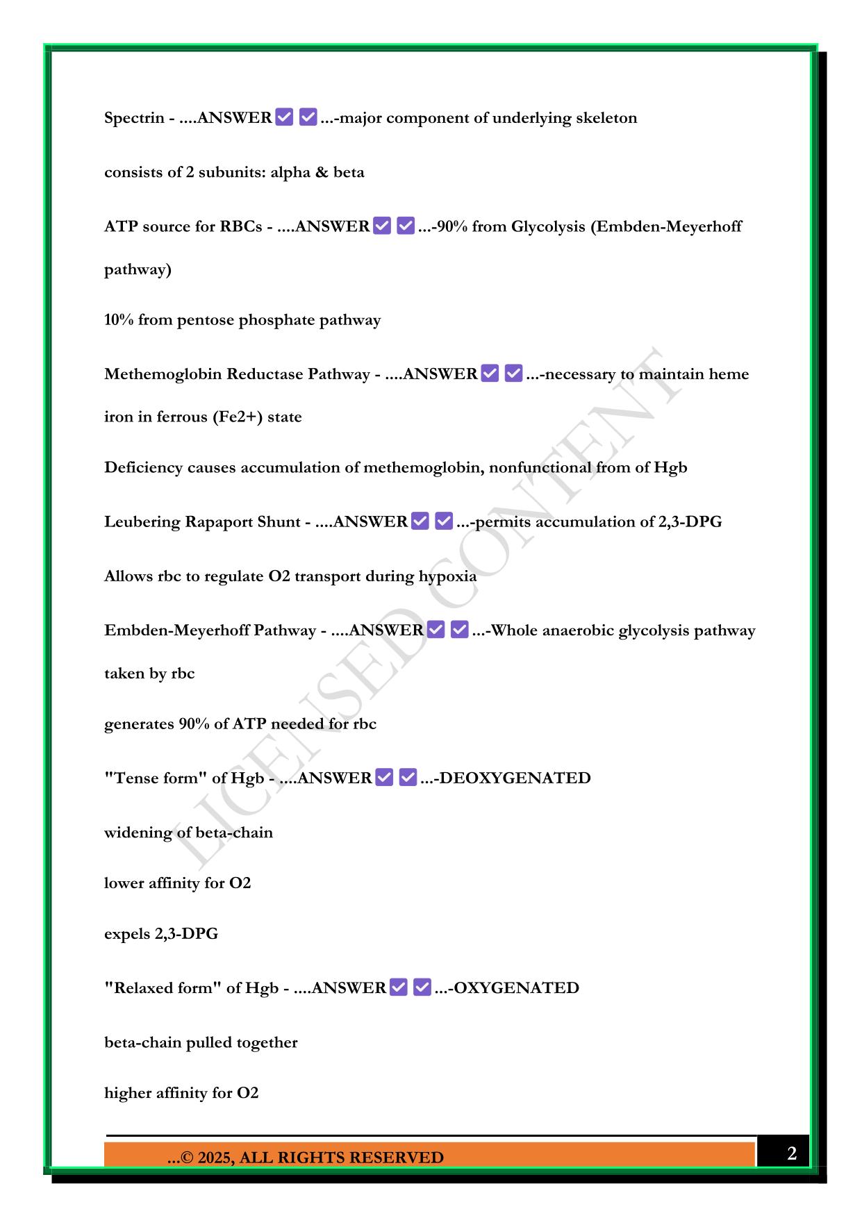 SBB REVIEW 2025 QUESTIONS AND ANSWERS