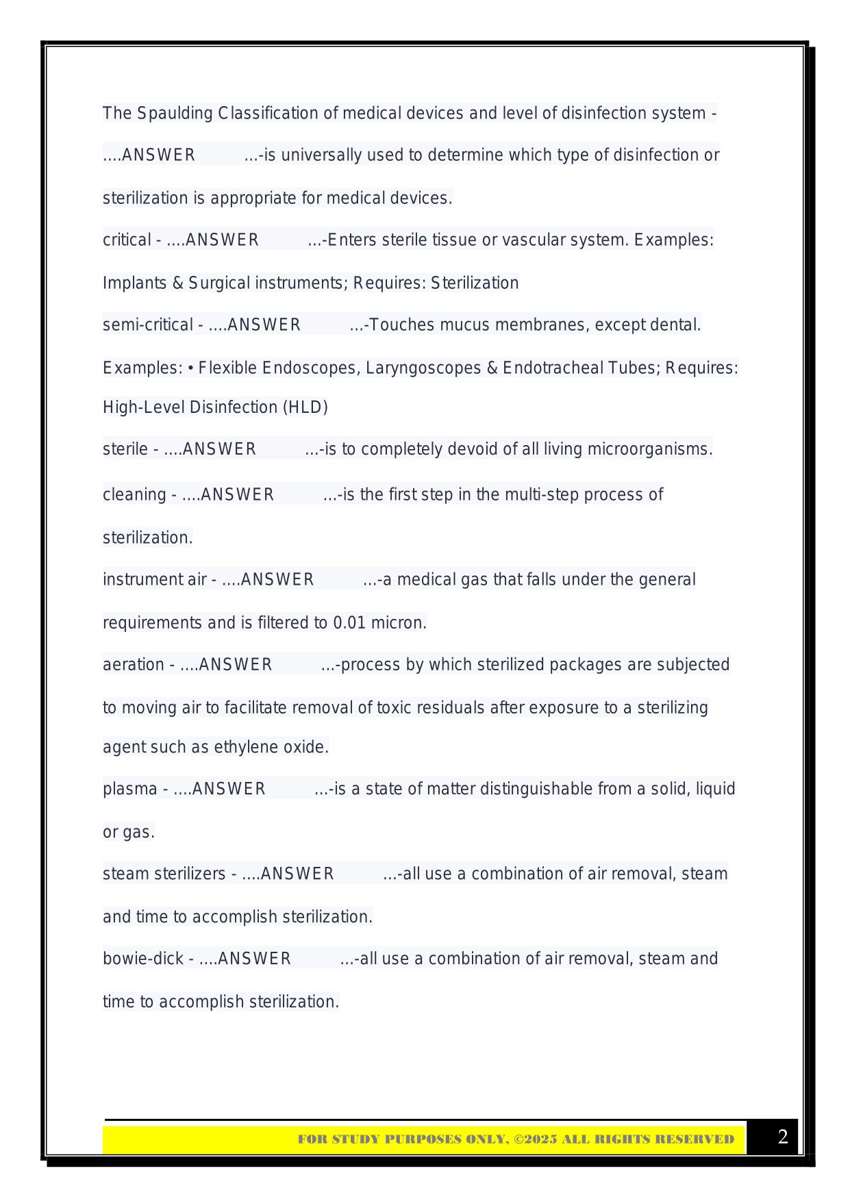 CER Final Exam Prep Chapters 8-15 SPD CESAR 2025 Questions and Answers