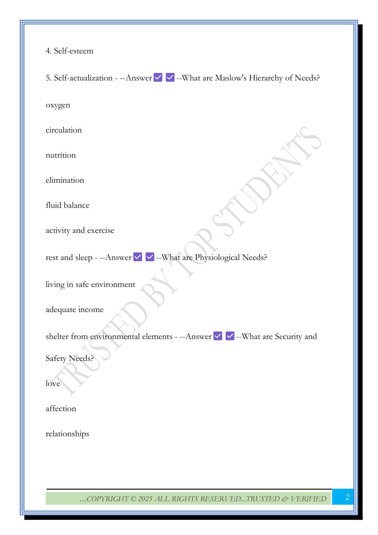 ATI Nurse Logic: Priority Setting Frameworks Exam 2025 Questions and Answers