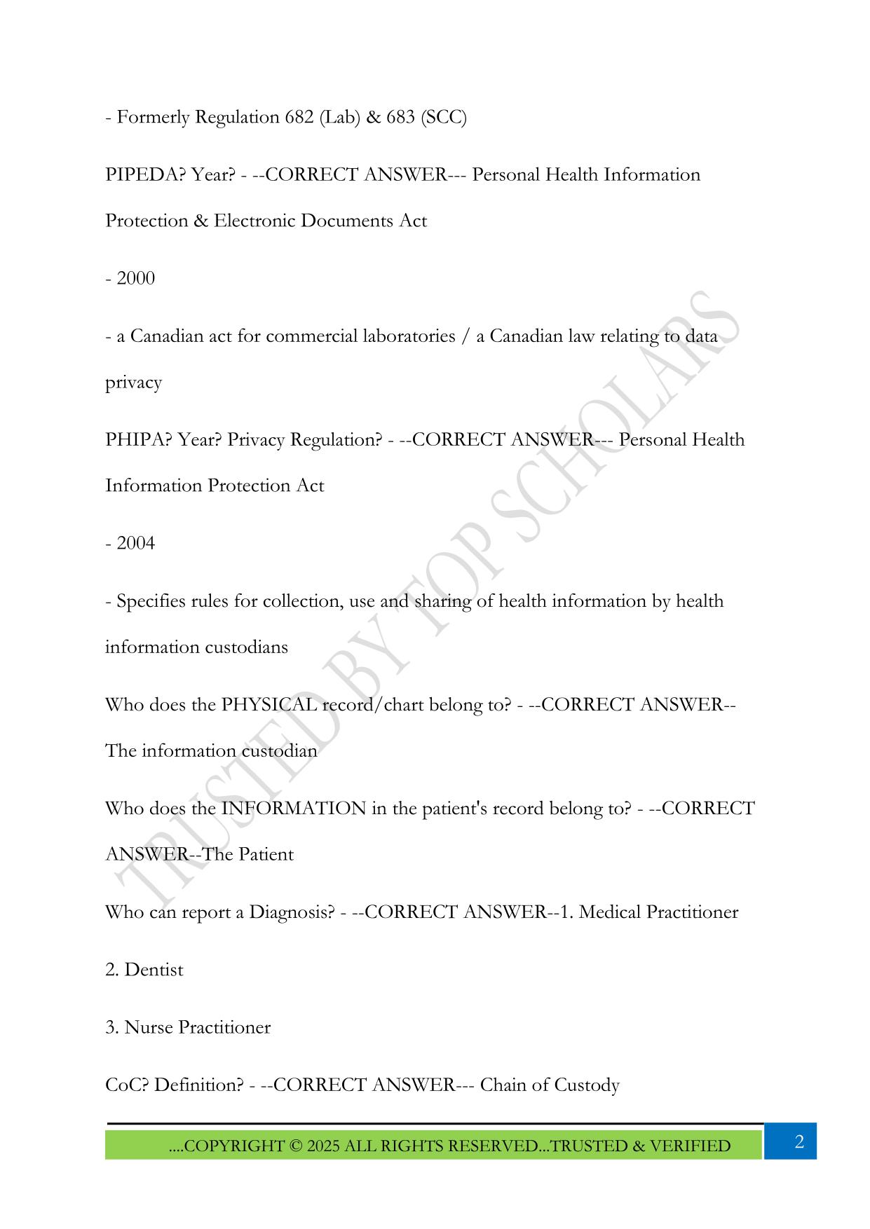 MLPAO EXAM 2025 Questions and Answers