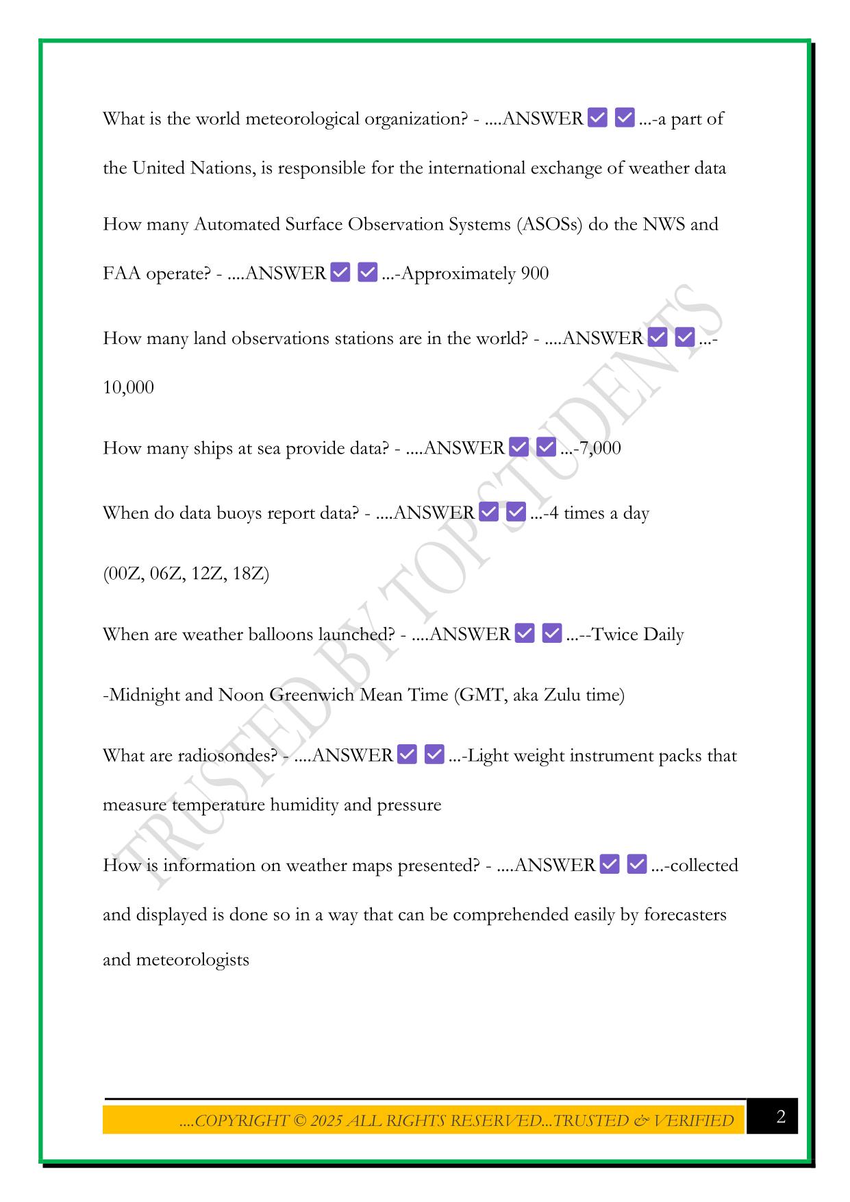 WEATHER AND CLIMATE UNIT 12 EXAM 2025 QUESTIONS AND ANSWERS