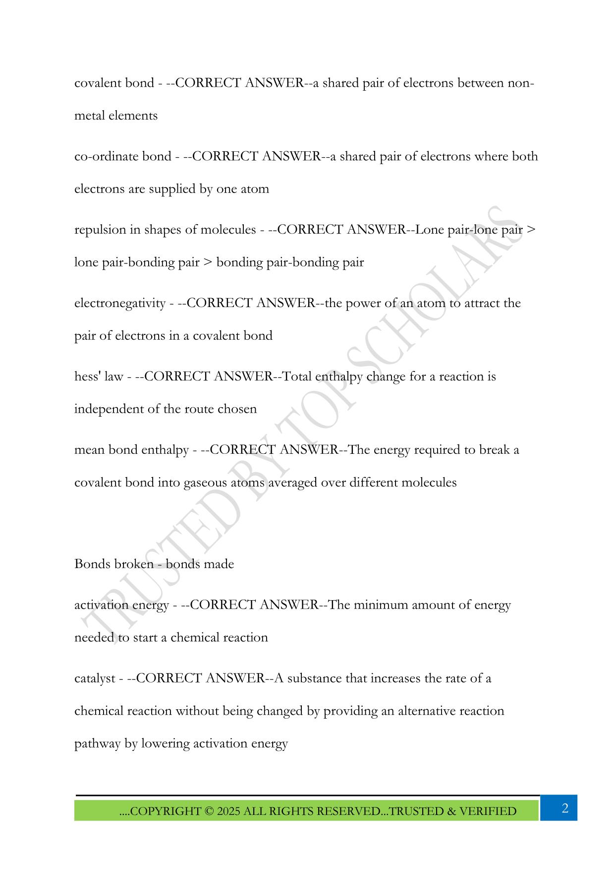 AQA A LEVEL Chemistry Exam 2025 Questions and Answers