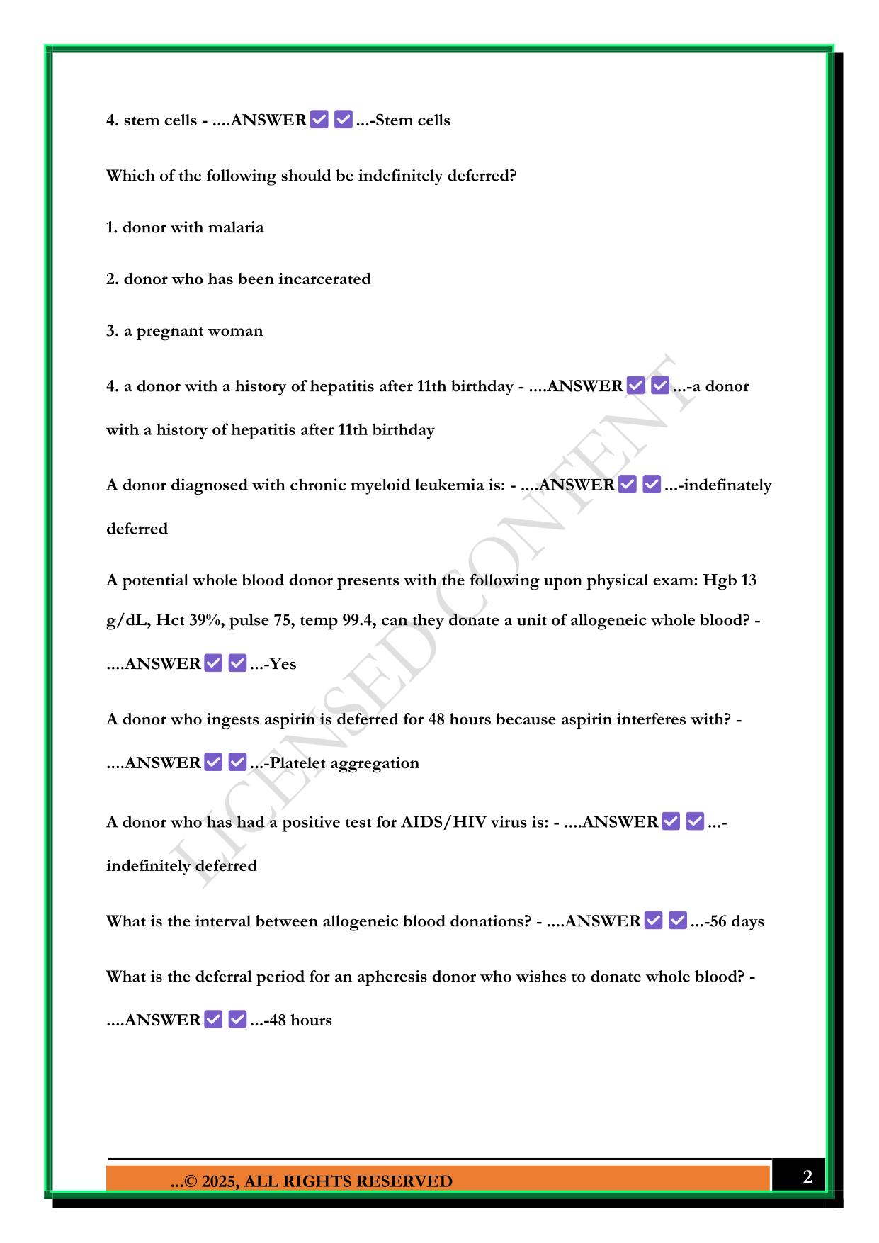 SBB STUDY GUIDE #2 QUESTIONS 2025 WITH ANSWERS