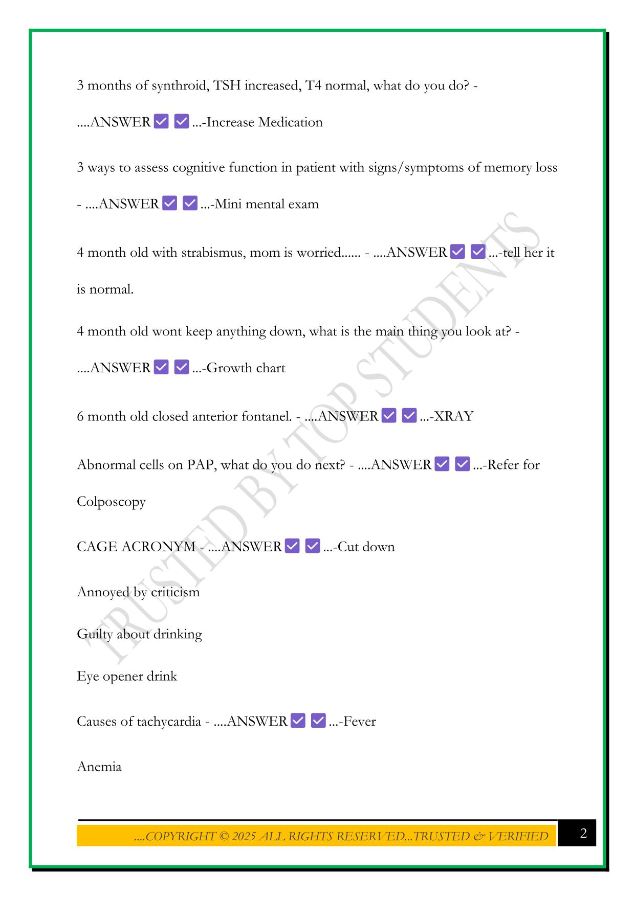 AANP FNP CERTIFICATION EXAM 2025 QUESTIONS AND ANSWERS