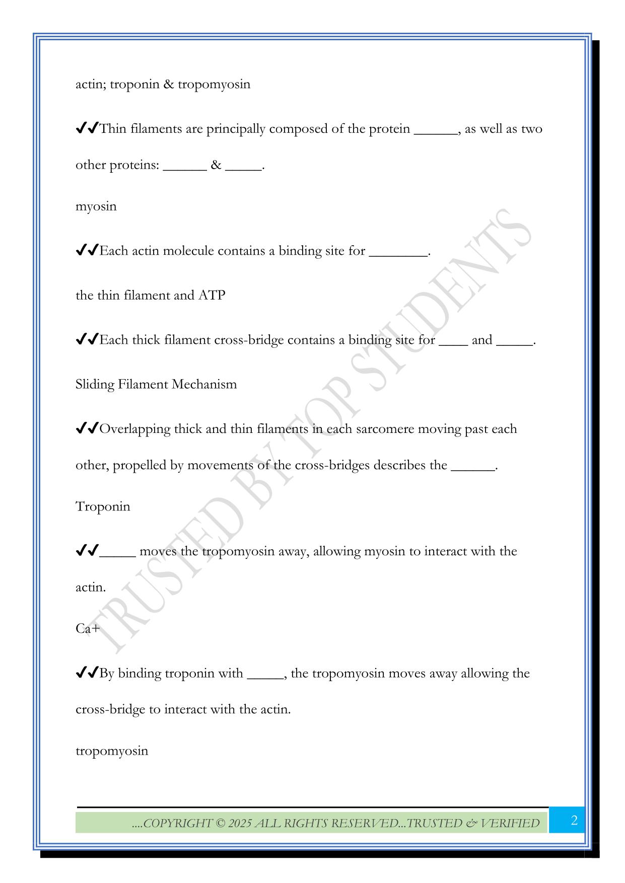 APHY 201 - Advanced Human Physiology: Exam 3 2025 Questions and Answers