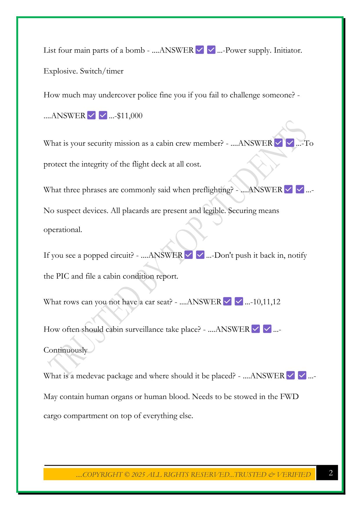 GOJET FINAL EXAM 2025 QUESTIONS AND ANSWERS