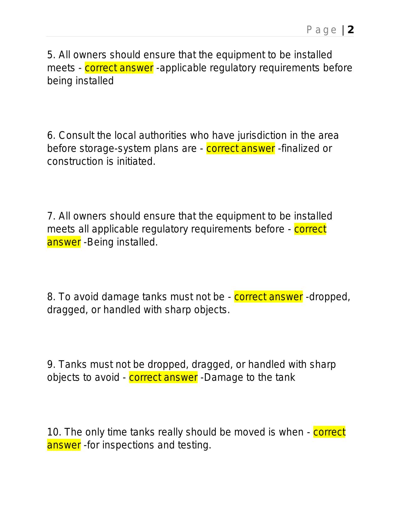 U1 UST INSTALLATION/RETROFITTING EXAM 2025 BRAND NEW ACTUAL EXAM WITH ANSWERS.