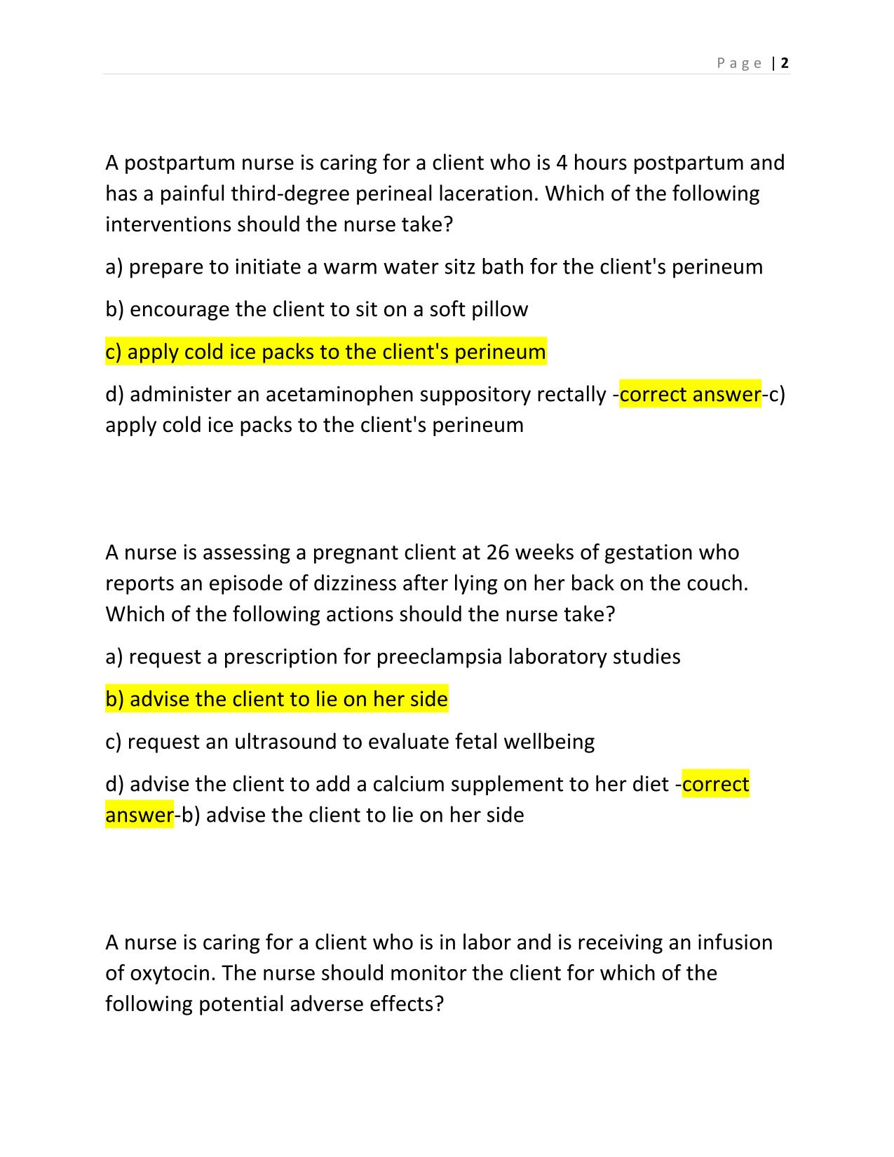 ATI MATERNAL NEWBORN 2025 EXAM/ ATI MATERNAL NEWBORN PROCTORED EXAM 2025 QUESTIONS AND ANSWERS.
