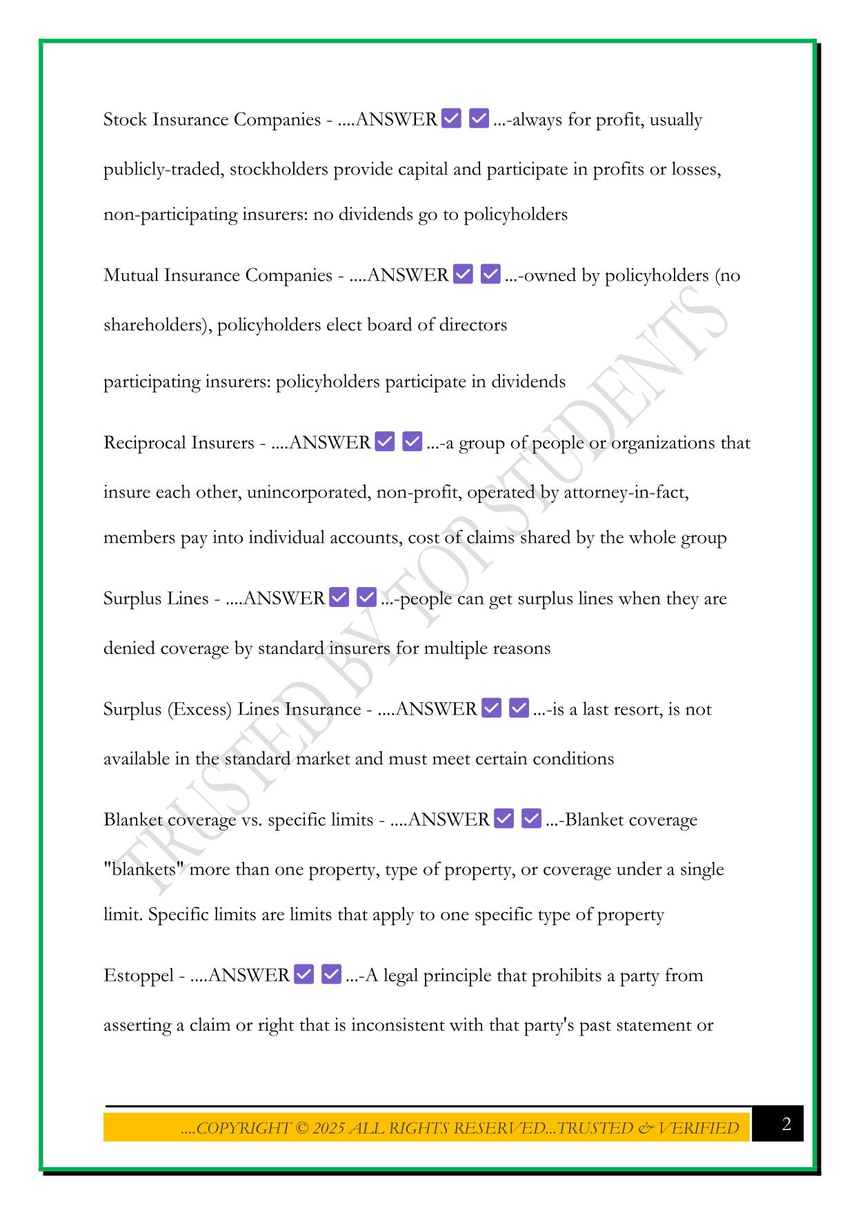 AZ ADJUSTERPRO EXAM 2025 QUESTIONS AND ANSWERS