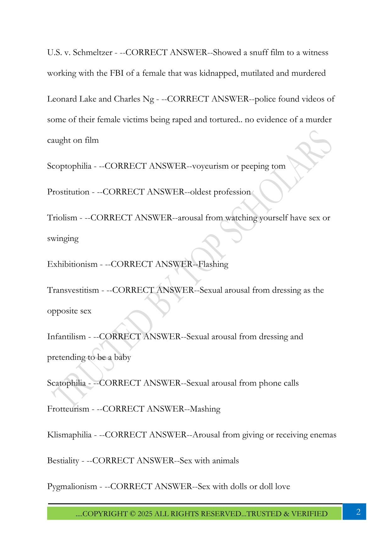VSO Exam 2 2025 Questions and Answers
