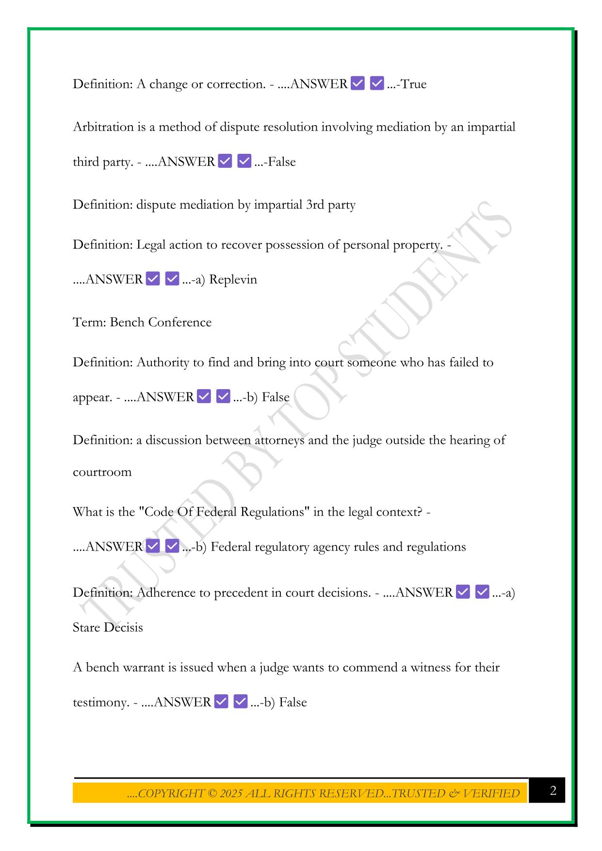 CER EXAM 2025 QUESTIONS AND ANSWERS