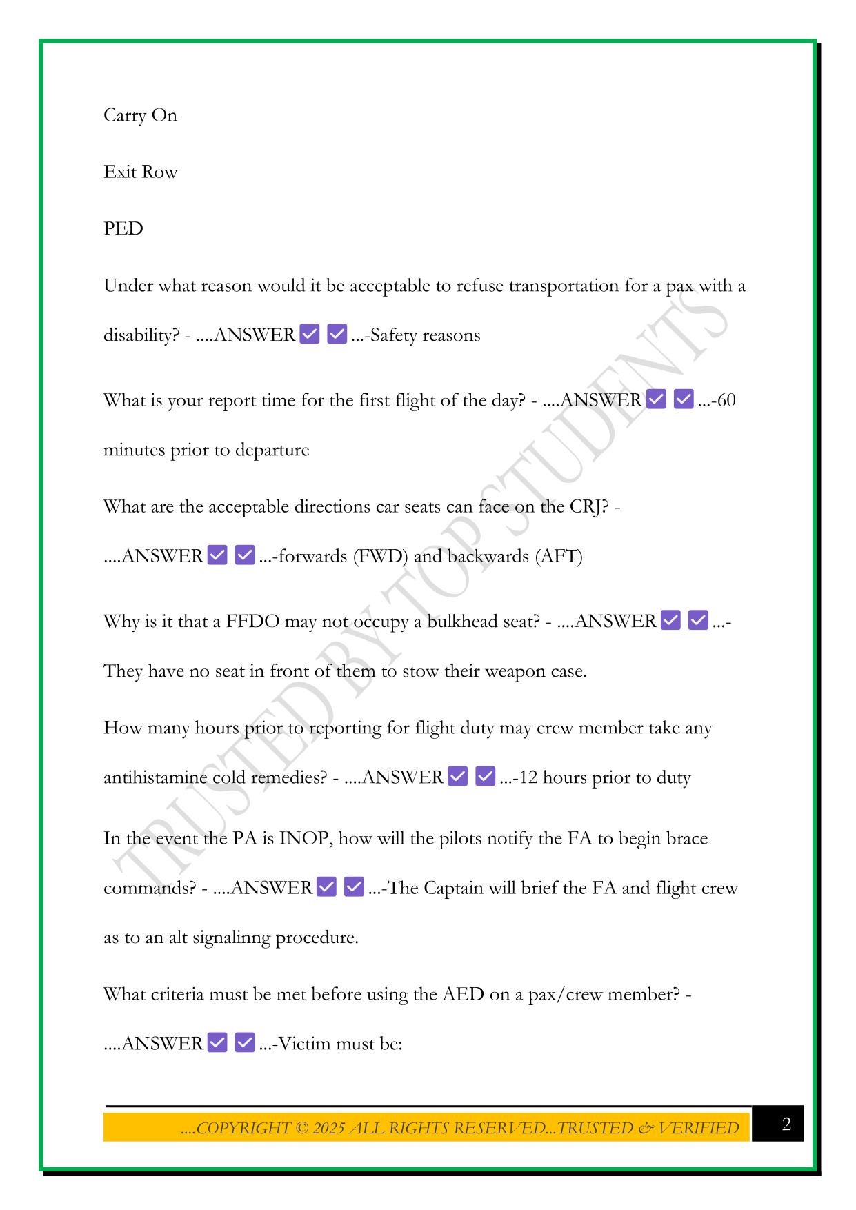 GOJET FINAL EXAM 2025 QUESTIONS AND ANSWERS