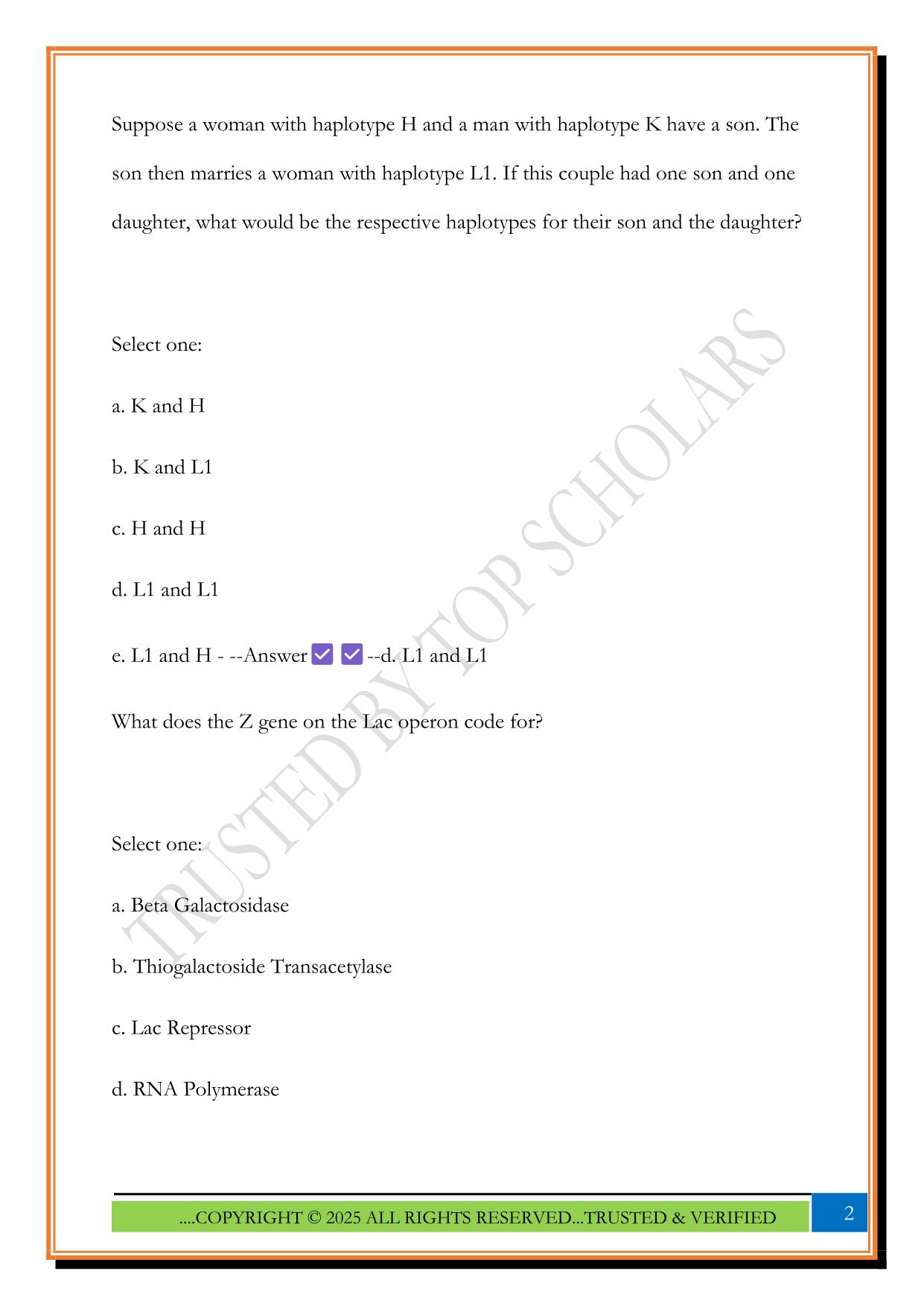 LS 23L Practice Final Exam/Study Guide_Jeff Exam 2025 Questions and Answers