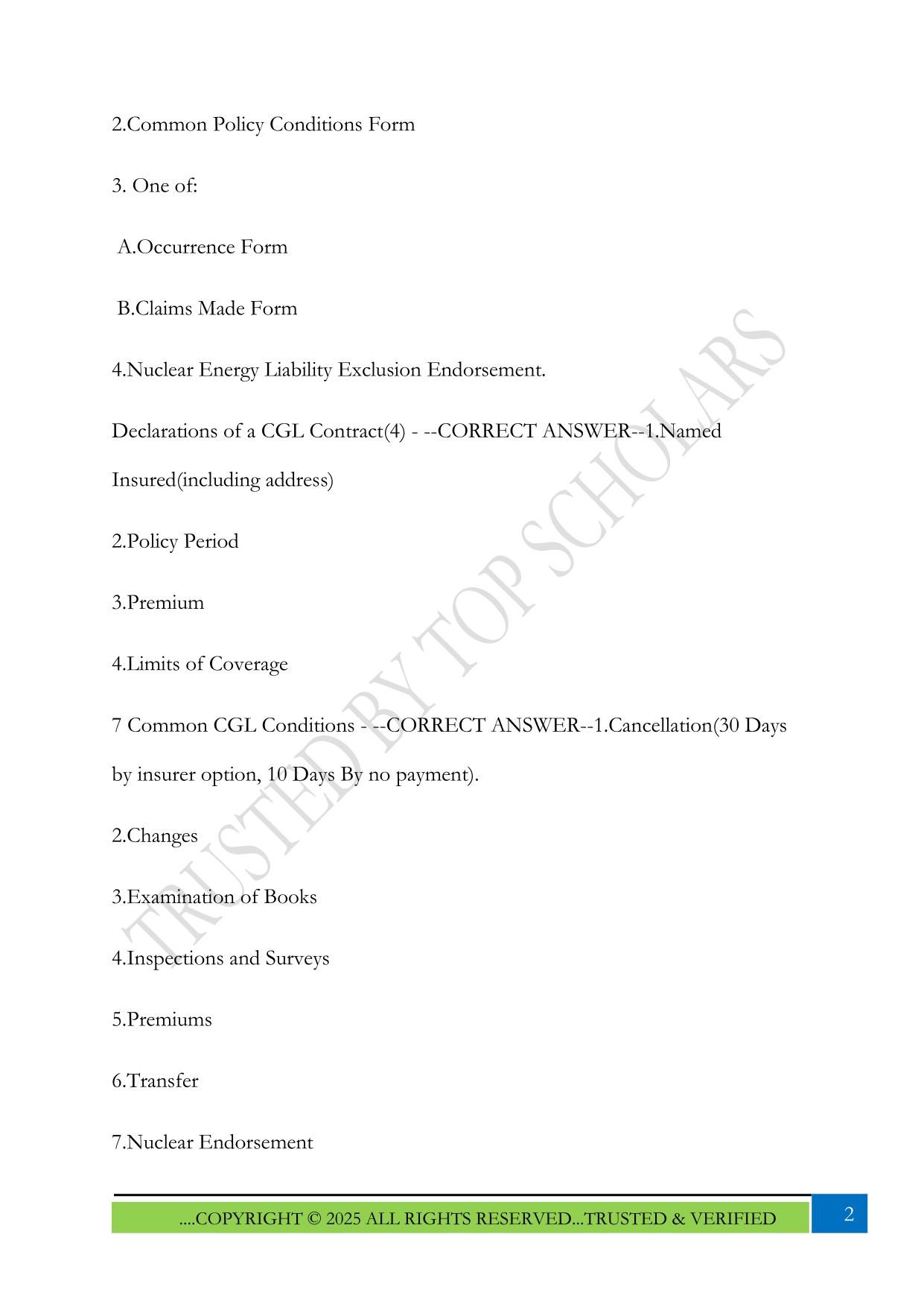 Florida Public Adjuster State Test 2025 Questions and Answers