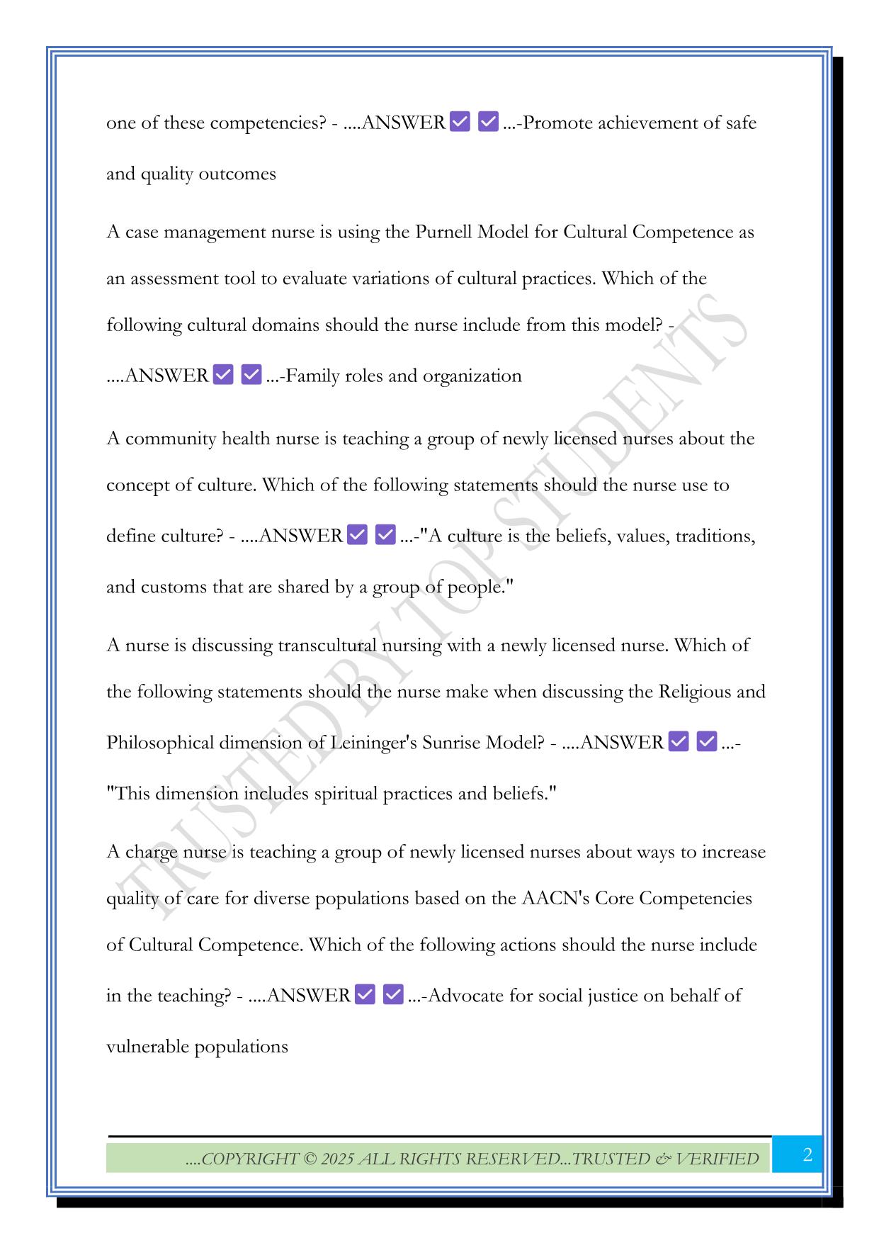 Individual Influences Exam 2025 Questions and Answers