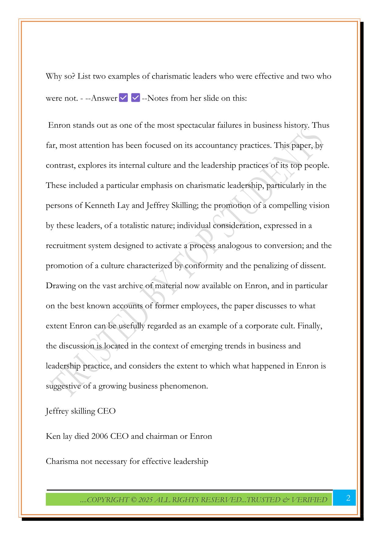 MGMT 311 Final Exam Study Guide 2025 Questions and Answers