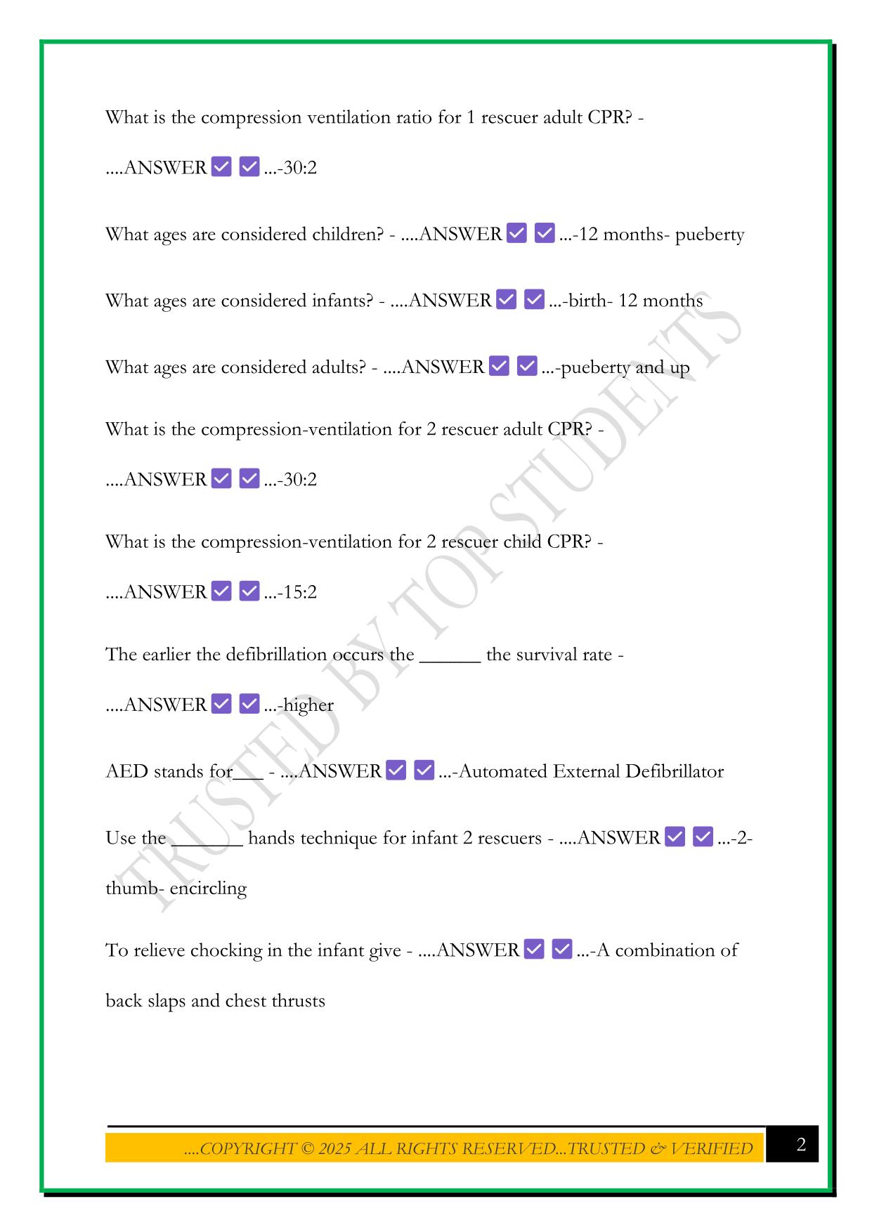 FIRST RESPONDER EXAM REVIEW 2025 QUESTIONS AND ANSWERS