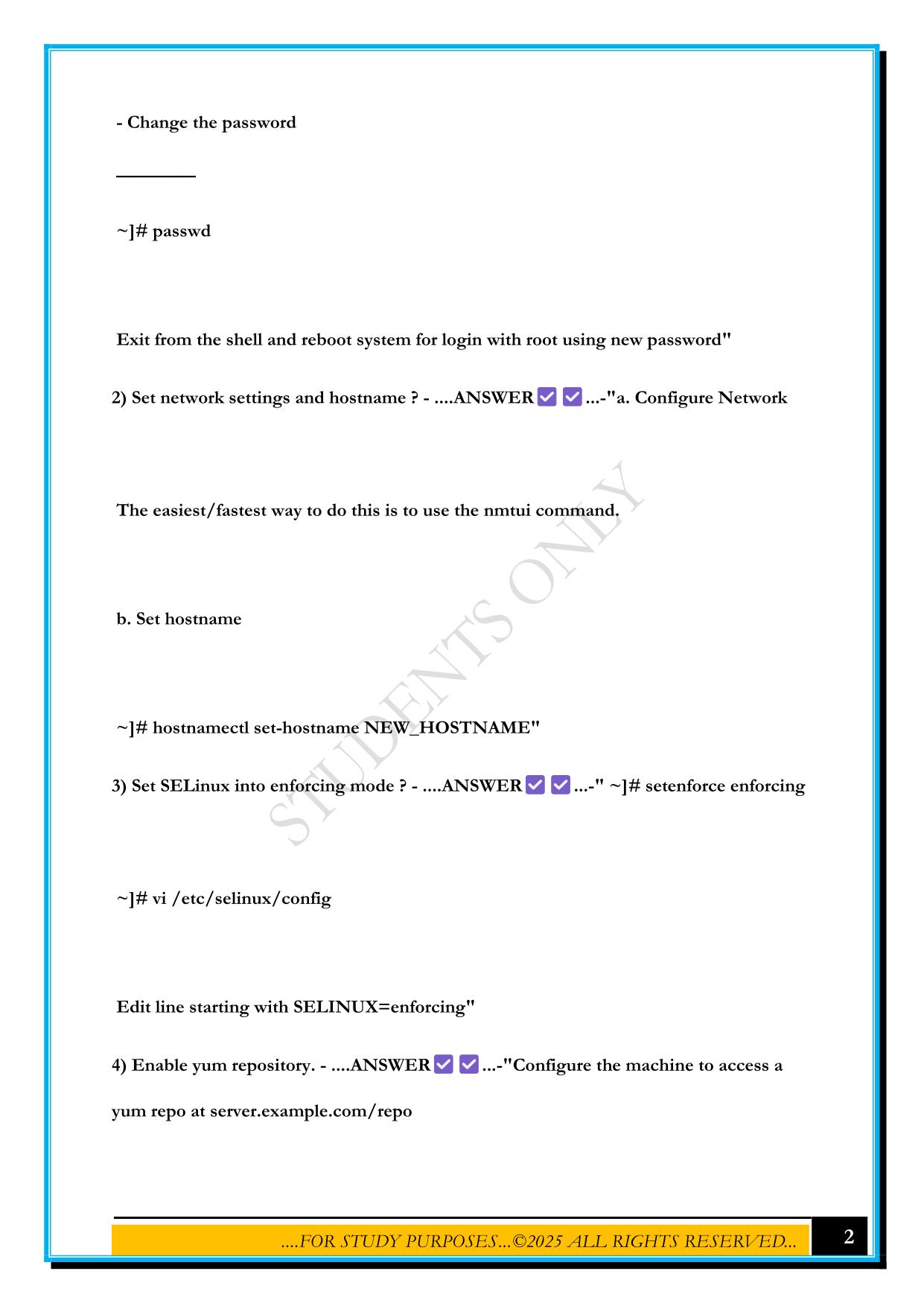 REDHAT 124 SAMPLE TEST 2 2025 QUESTIONS AND ANSWERS