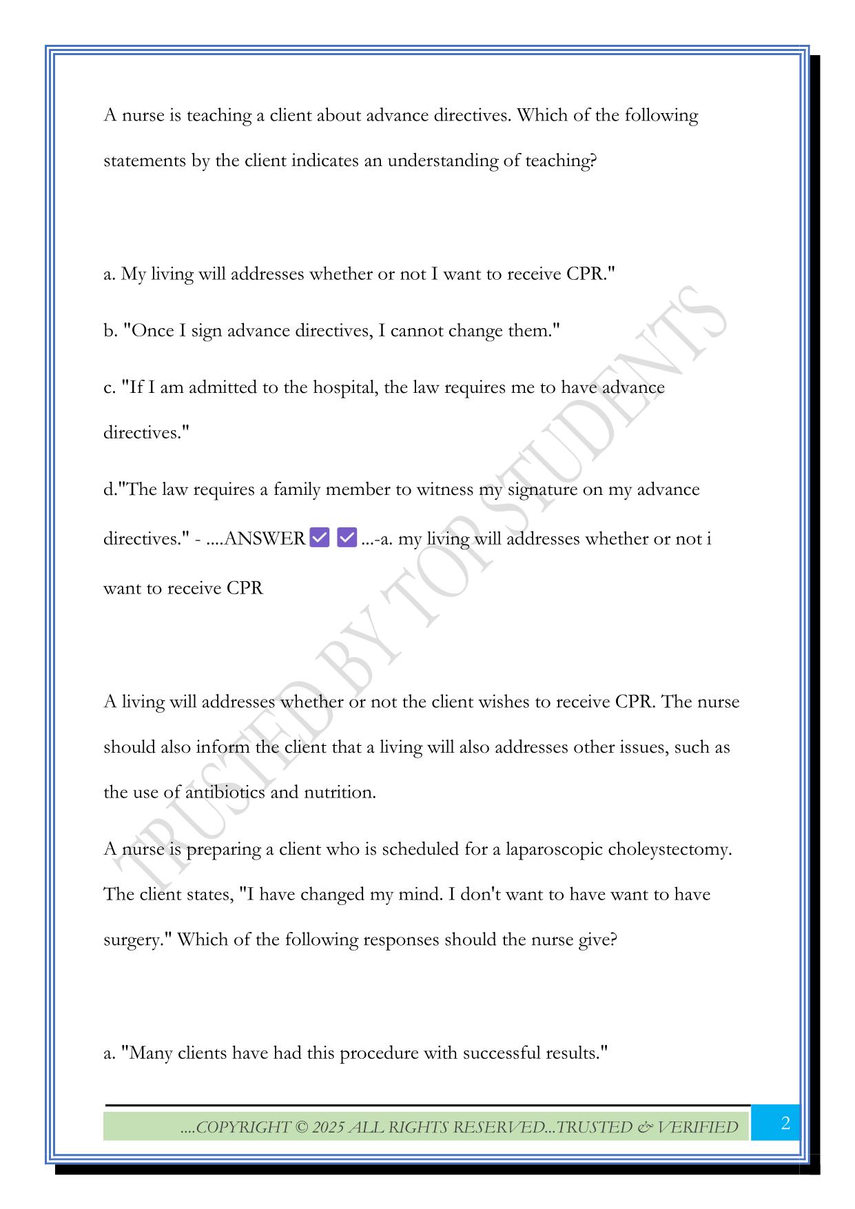 Leadership Exam 2 2025 Questions and Answers