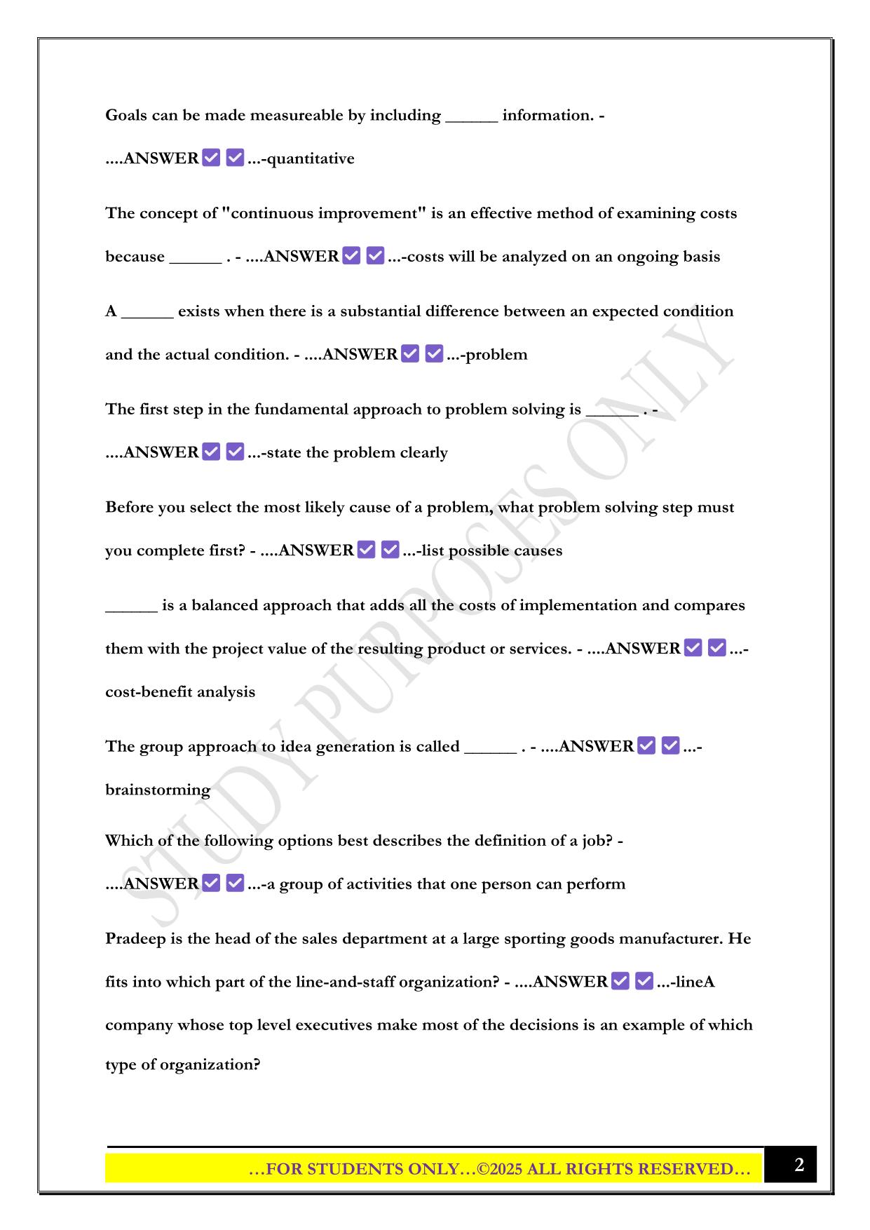 SAM 3050 FINAL EXAM 2025 QUESTIONS AND ANSWERS
