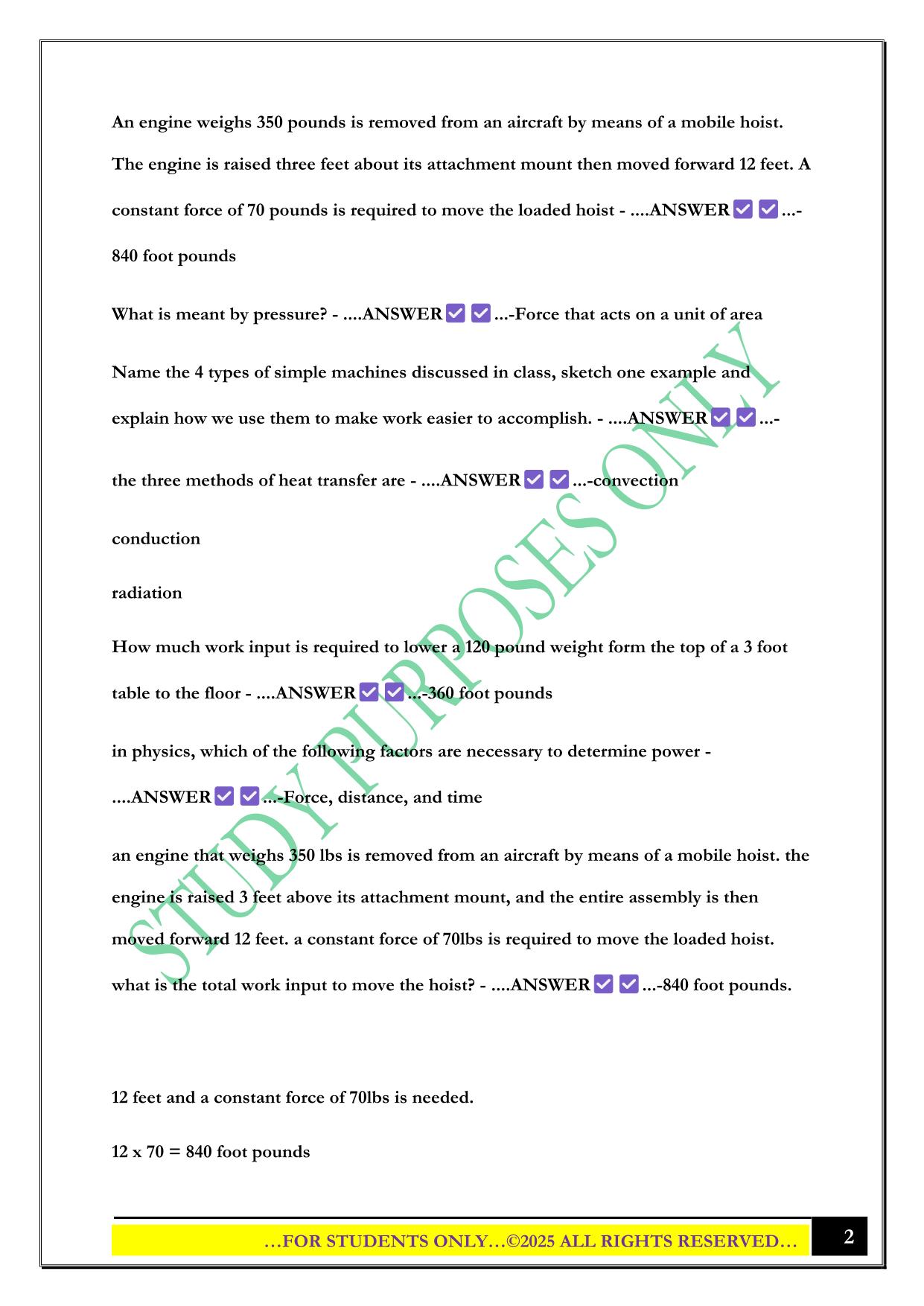 FAA Aviation Physics Question Bank 2025 with Answers