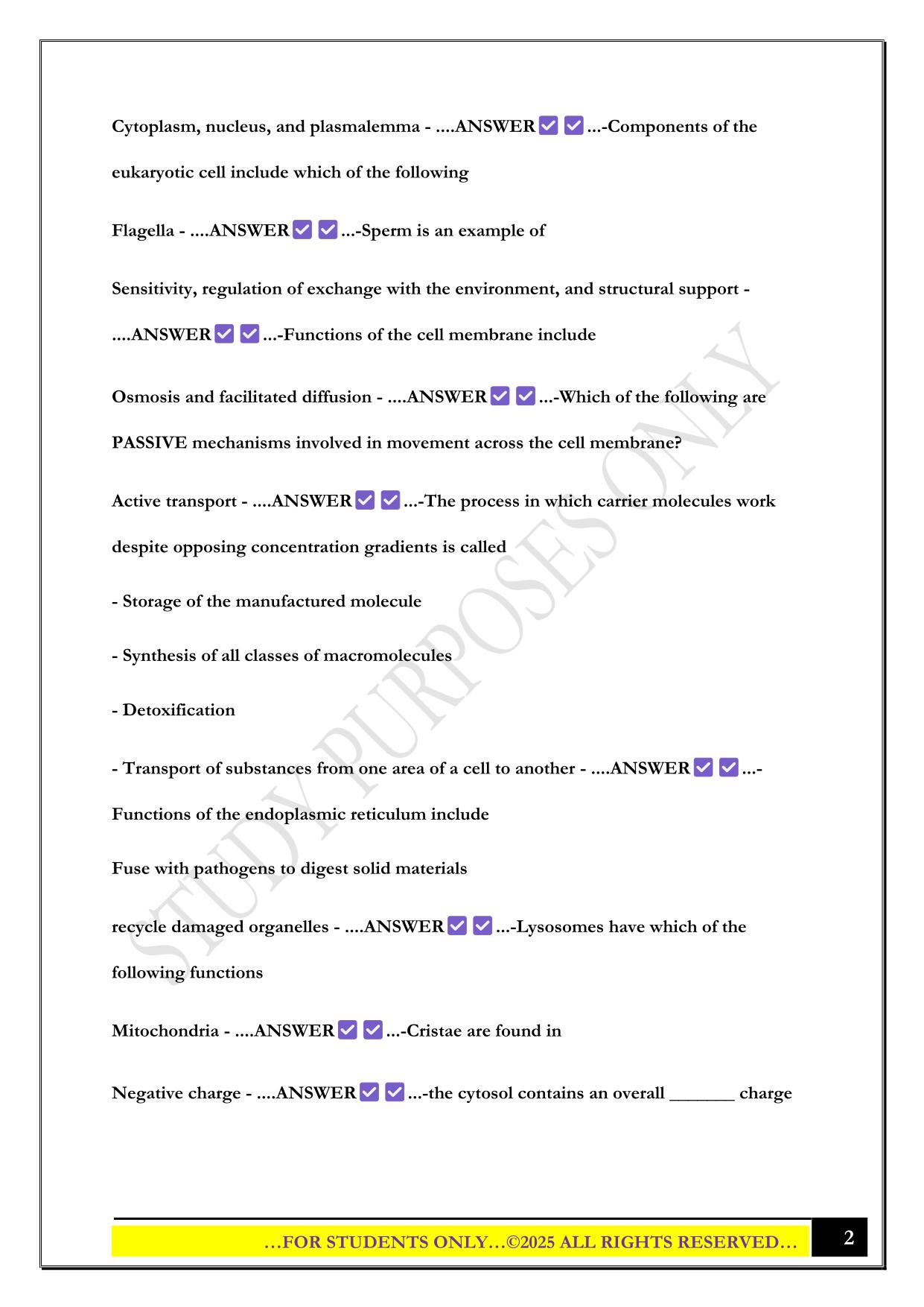 IUPUI Anatomy (Bio n261) Practice Questions Exam 1 (Chapters 1-5) Exam 2025 Questions and Answers