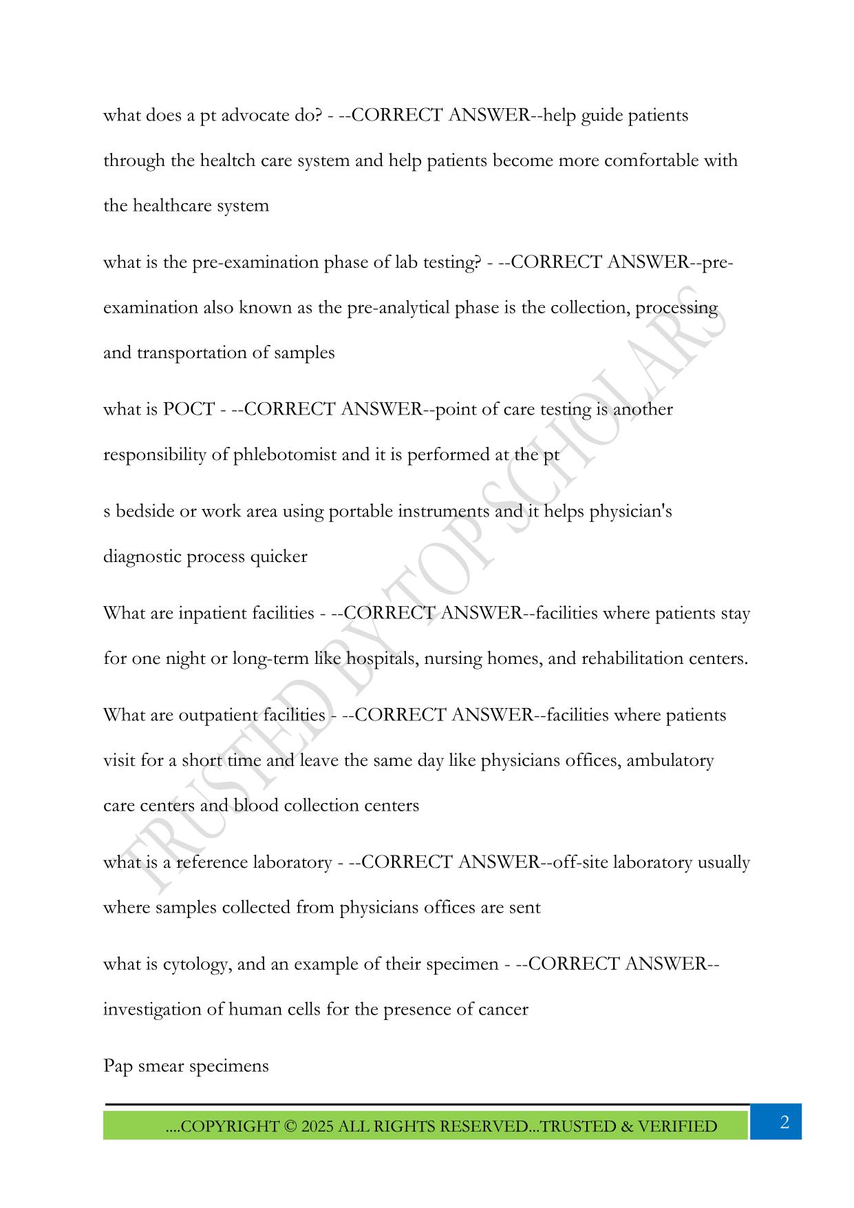 MLPAO study cards pt 3 Exam 2025 Questions and Answers