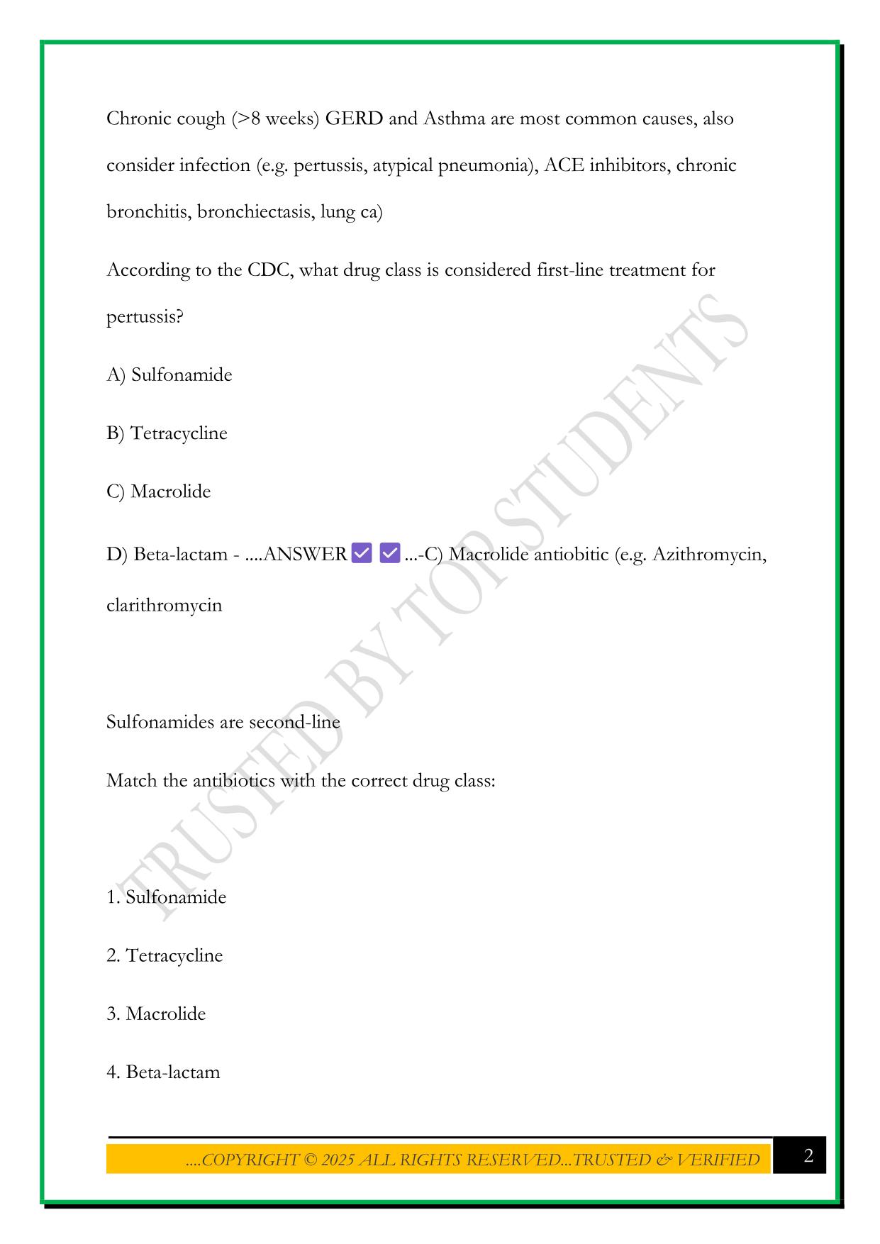 FNP BOARD REVIEW QUESTIONS 2025 WITH CORRECT ANSWERS