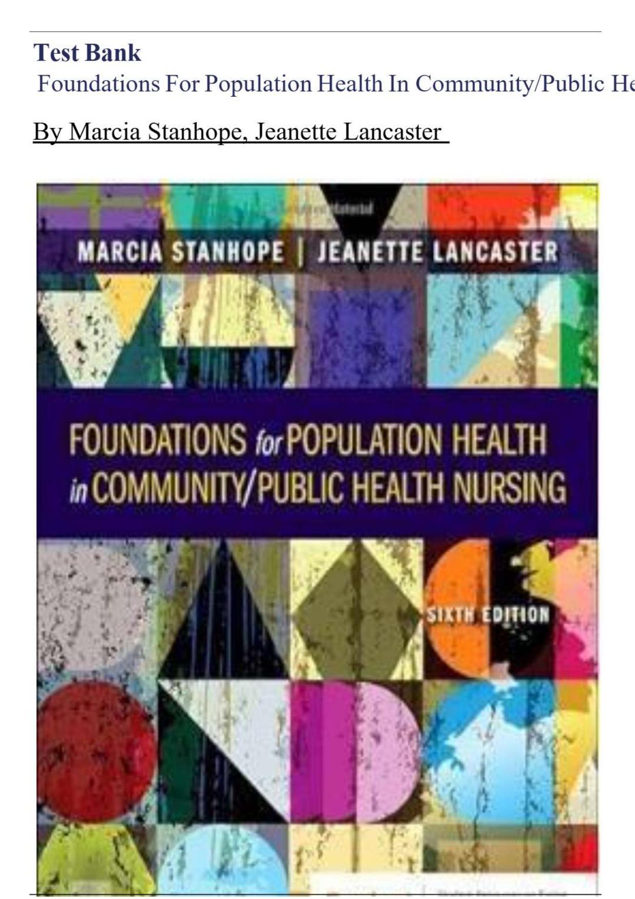 Test bank for Community/Public Health Exam MCQ with Correct Answers |100% Pass