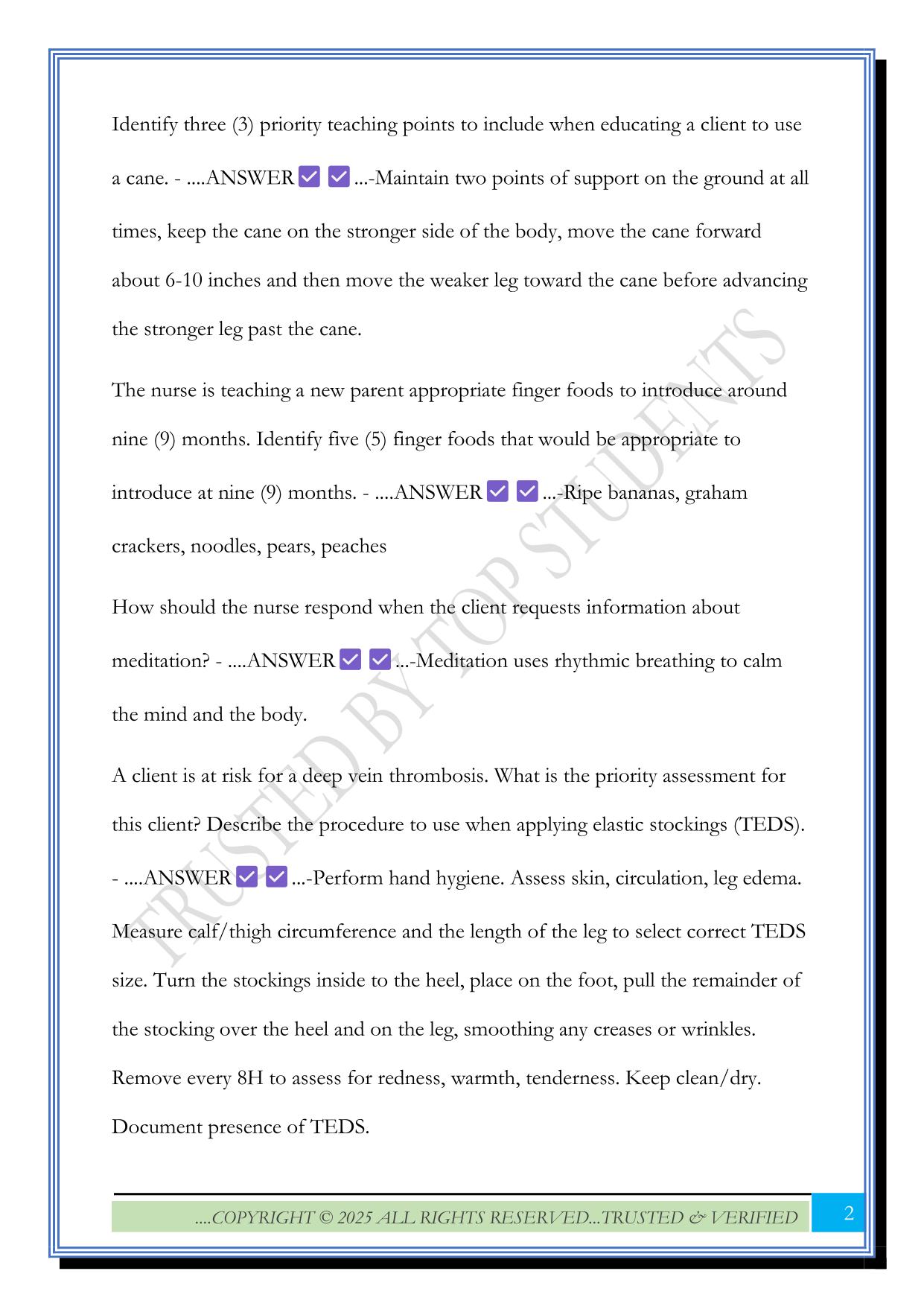 ATI NCLEX Review Questions and Answers with Rationales|2025 Update