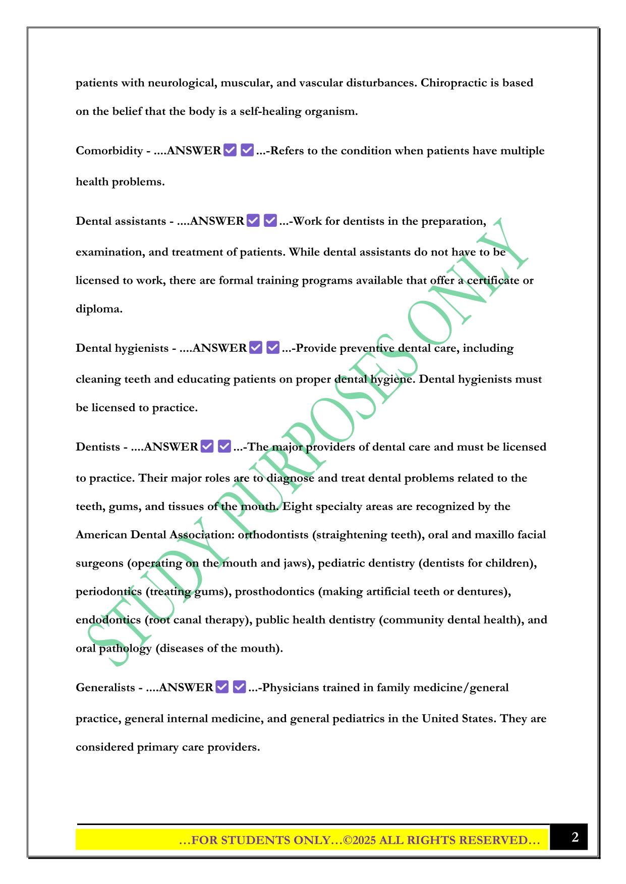 US Healthcare System Chapter 4 Exam 2025 Questions and Answers