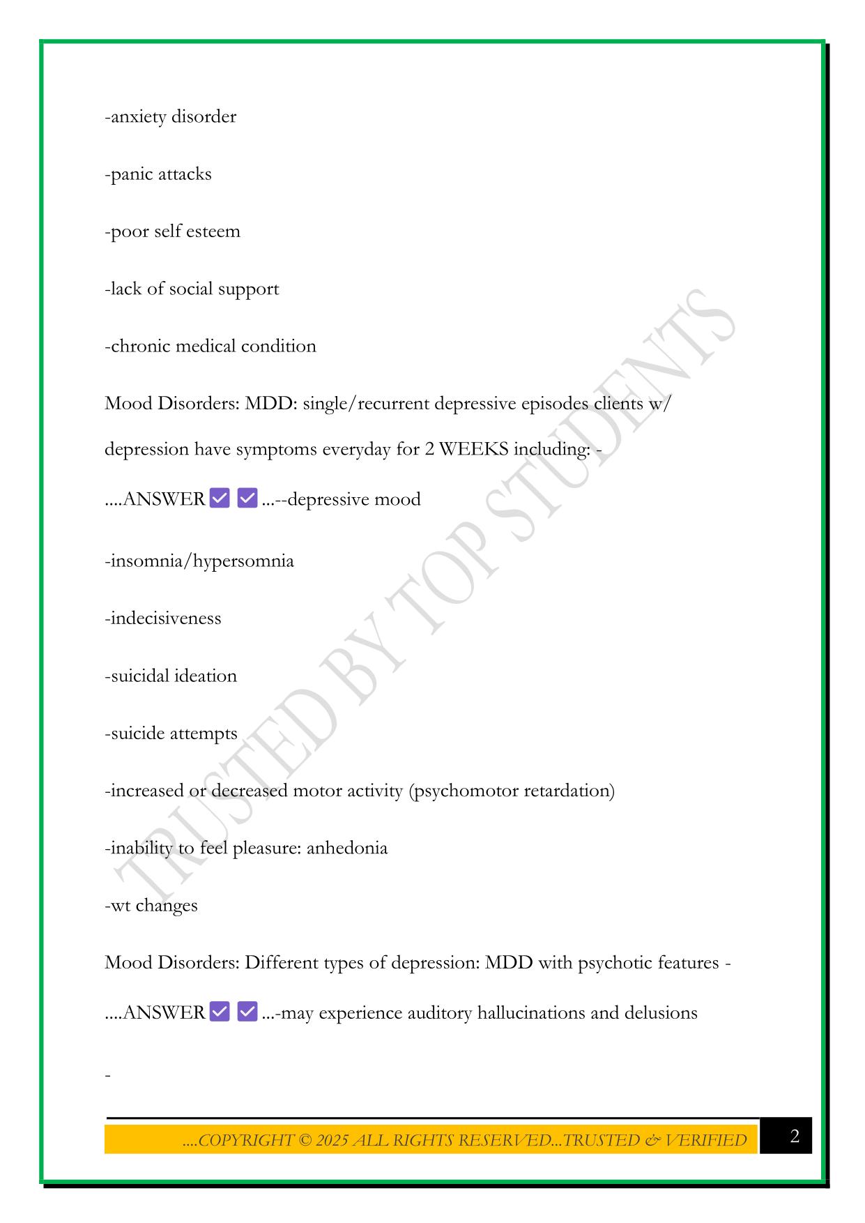 N244 TEST 2 2025 QUESTIONS AND ANSWERS