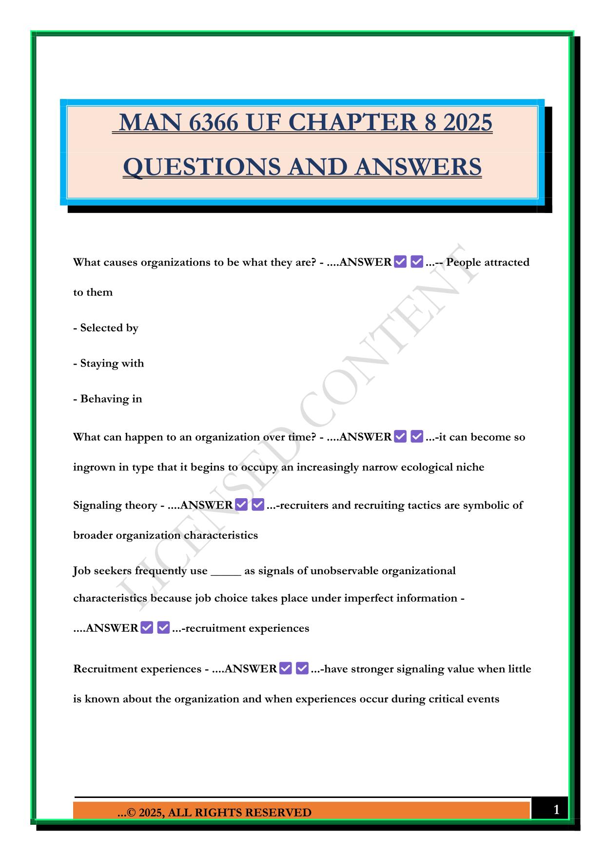 MAN 6366 UF CHAPTER 8 2025 QUESTIONS AND ANSWERS