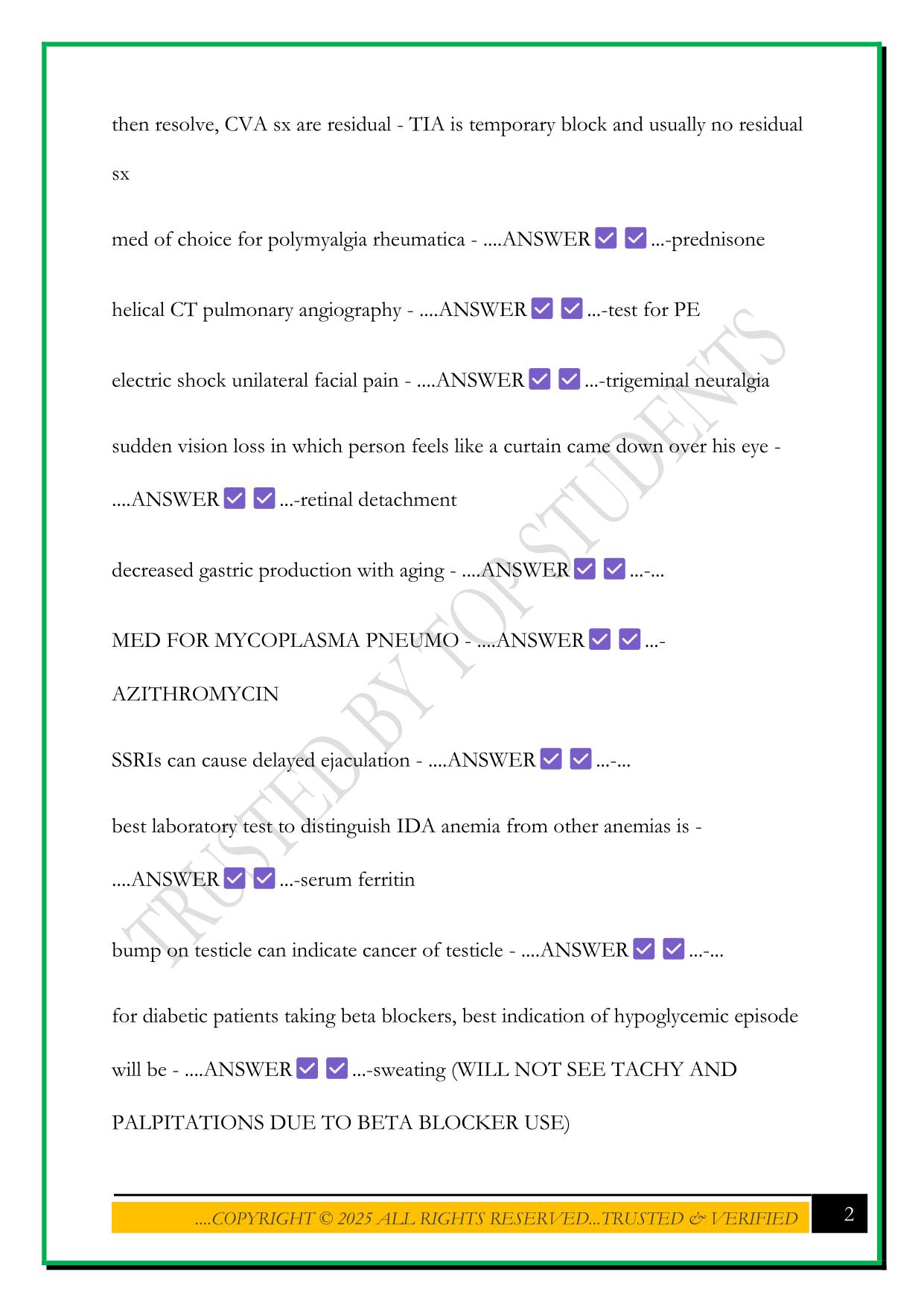 FNP FROM PRACTICE EXAM AANP EXAM 2025 QUESTIONS AND ANSWERS