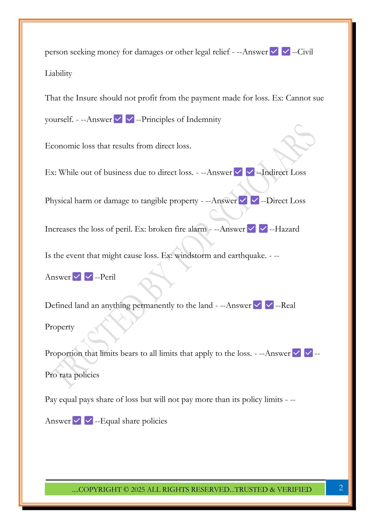Claim Adjuster Test 2025 Questions and Answers