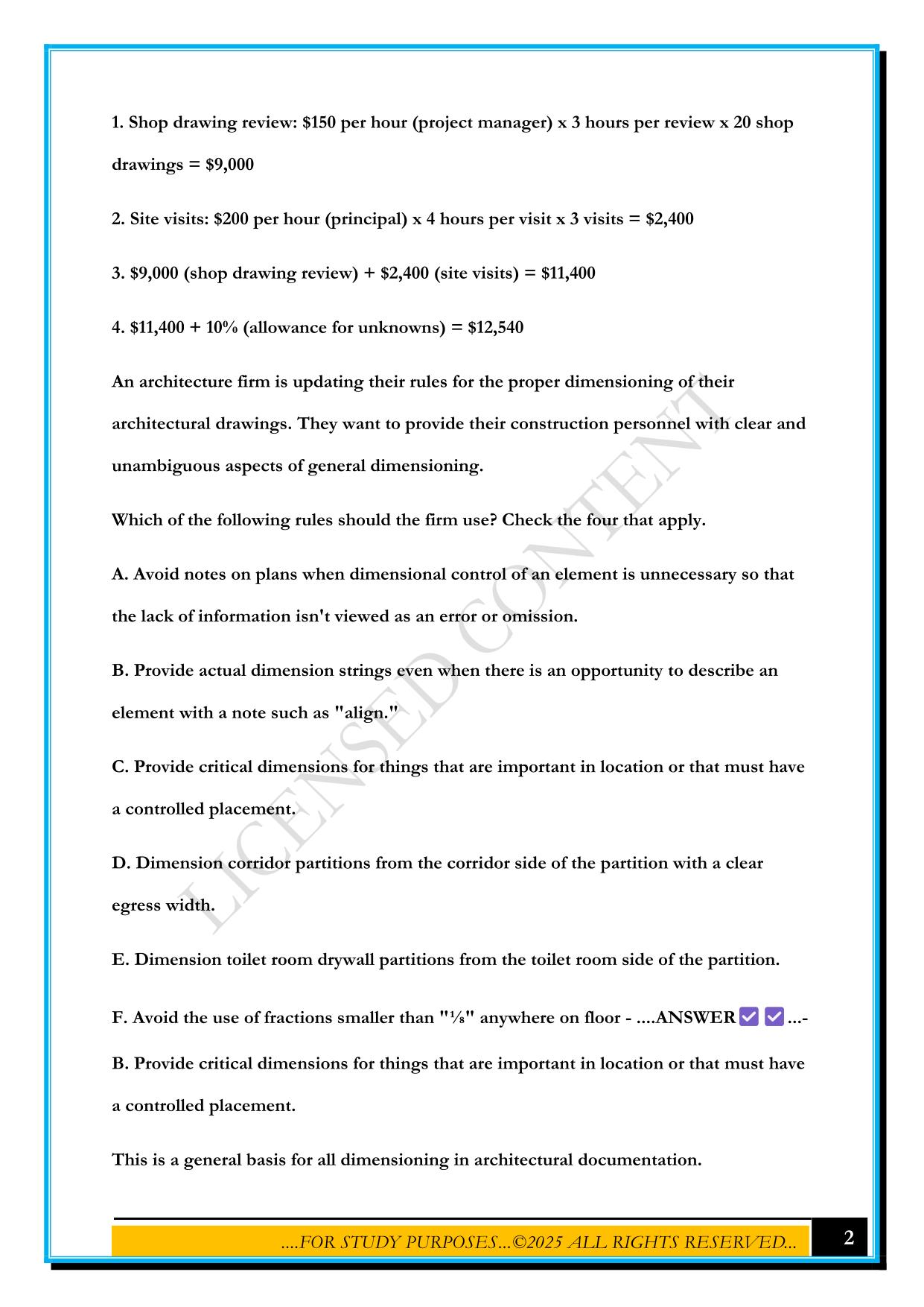 NCARB PRACTICE EXAM 2025 QUESTIONS AND ANSWERS