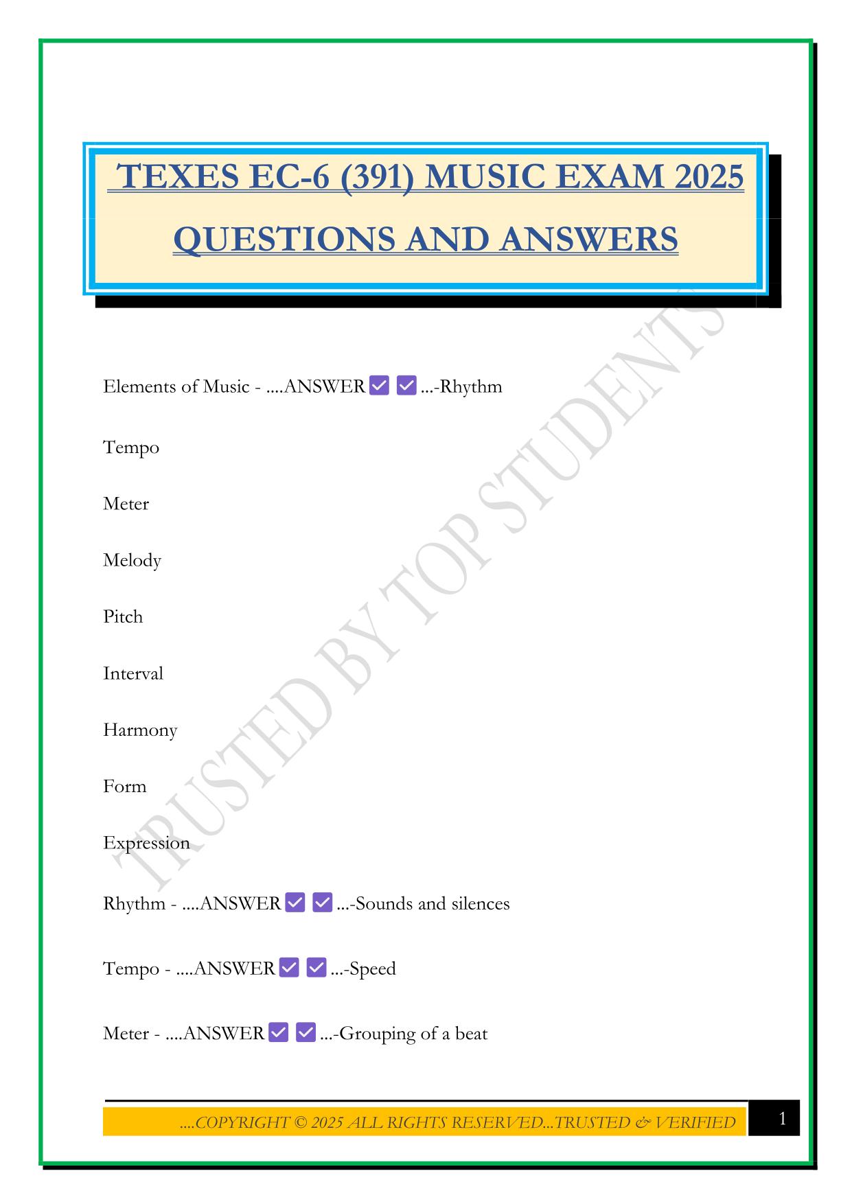 TEXES Bundled Exams Questions and Answers 100% Pass|Updated and Verified