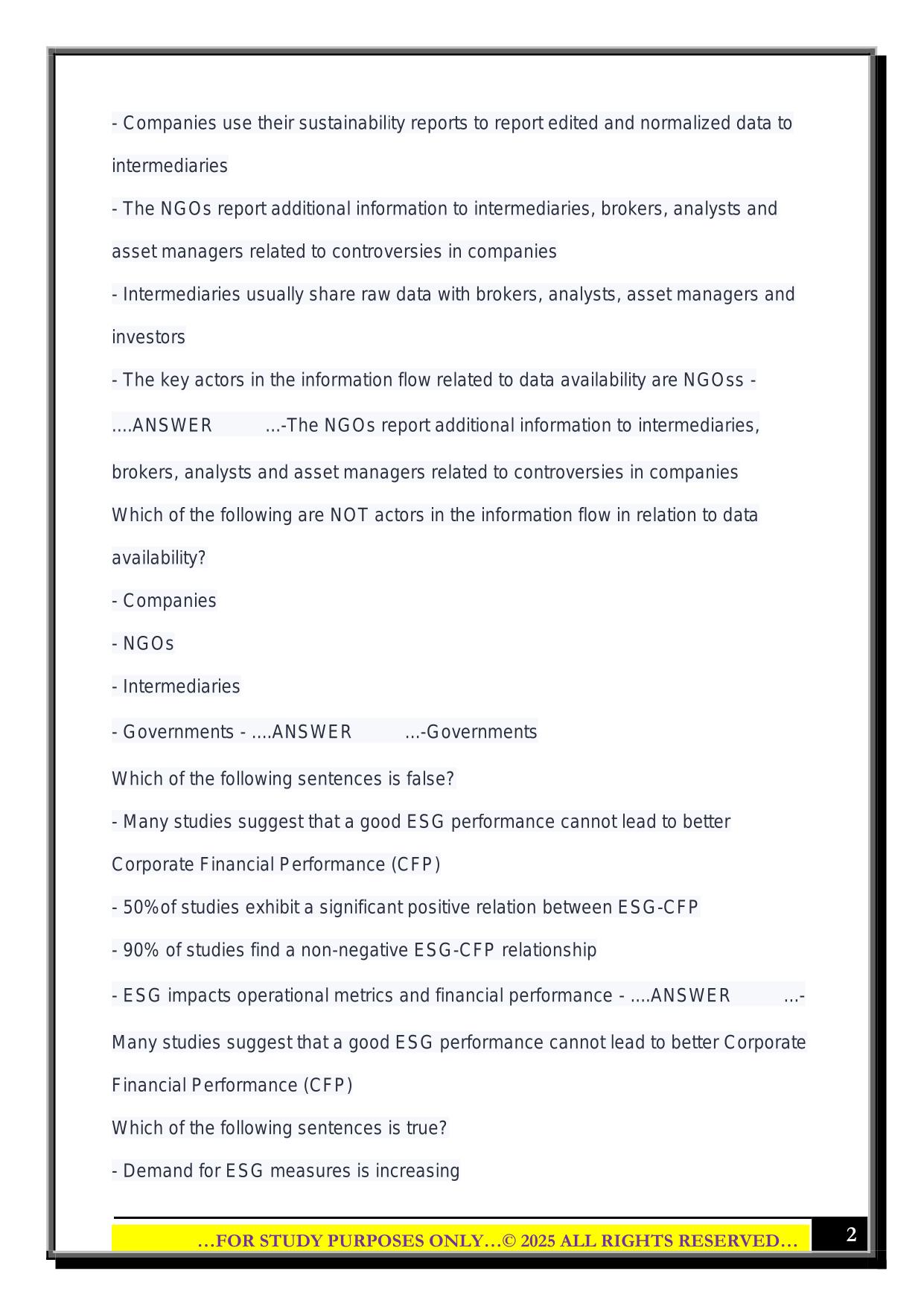 CESGA 3.1 Exam Questions With All Correct Detailed Answers