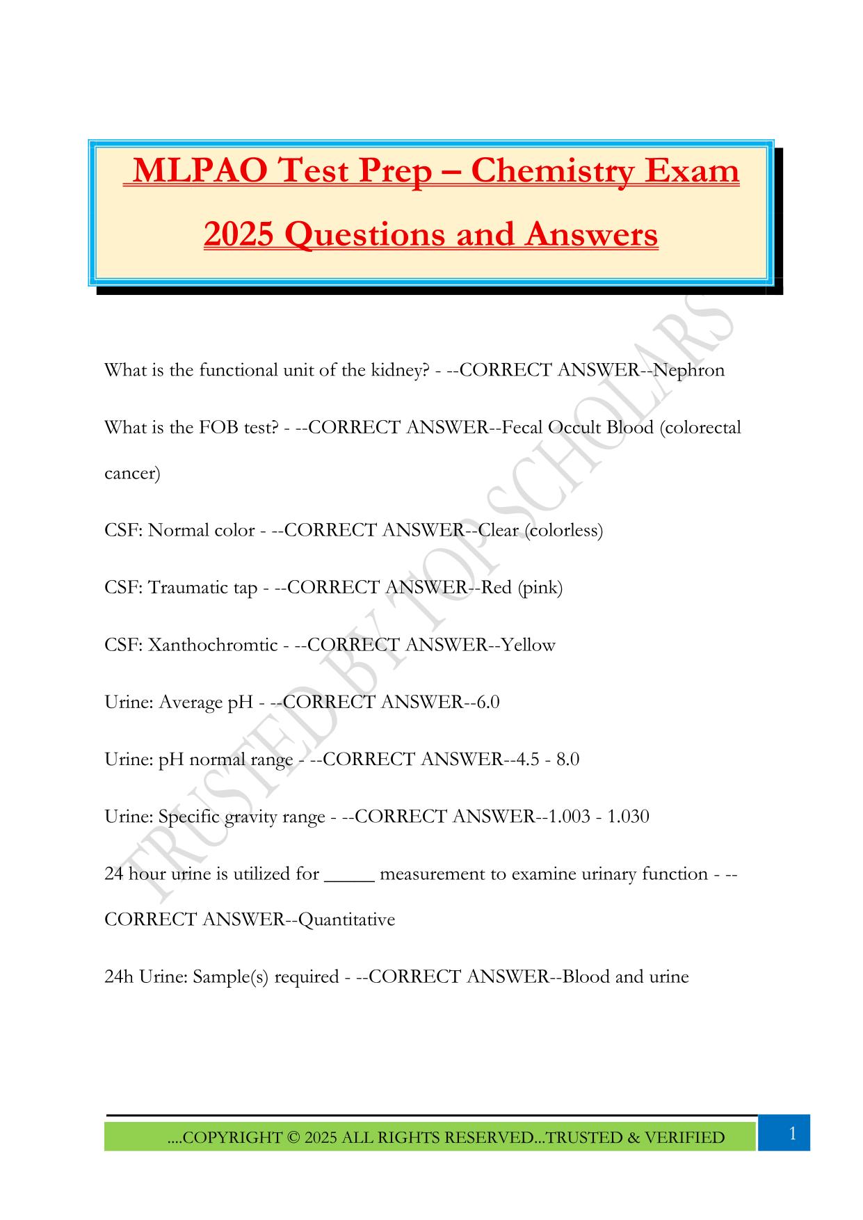 MLPAO Fall 2025 Bundled Exams Questions and Answers |100% Pass Updated & Verified