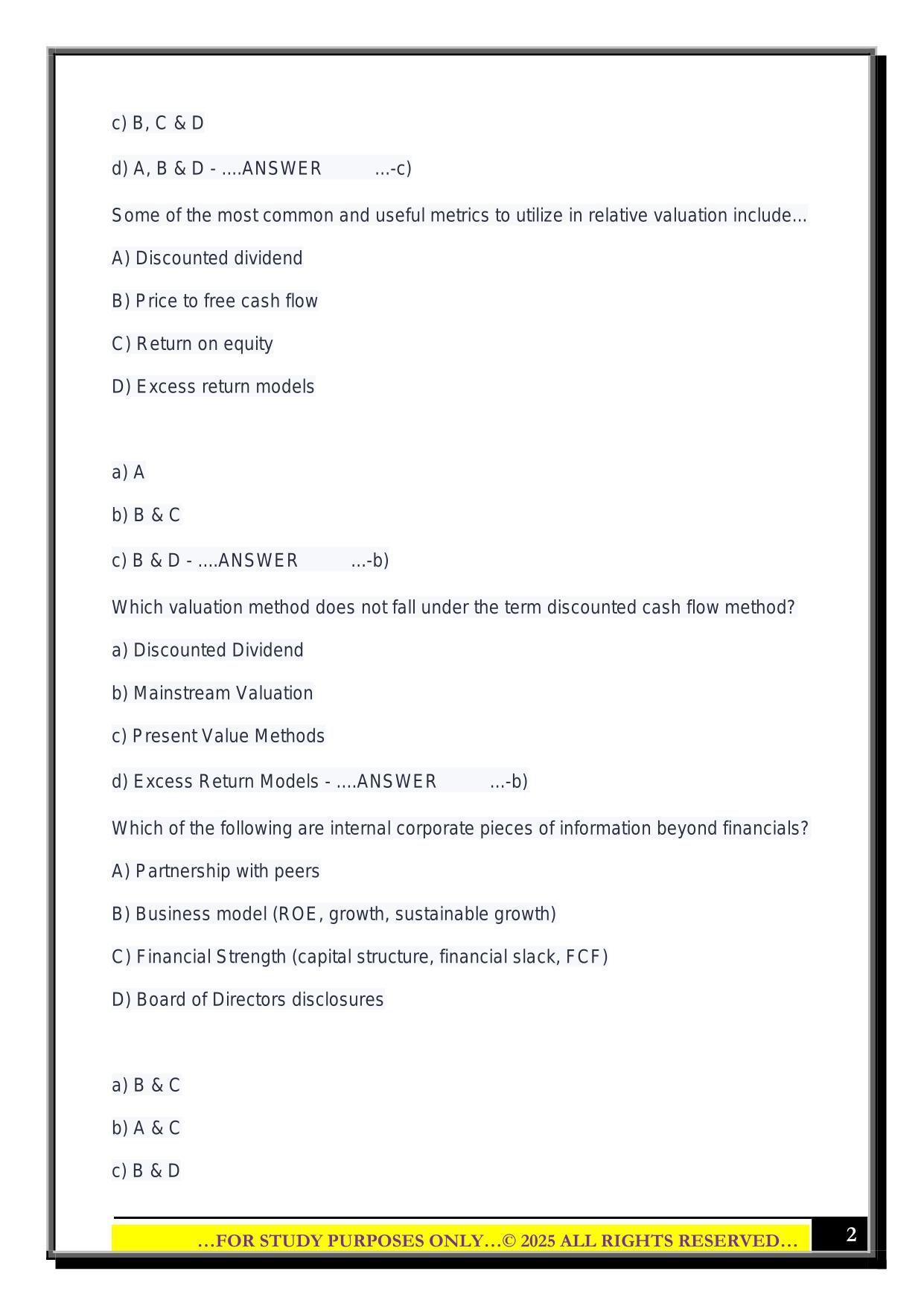 CESGA Module 7 2025 Questions and Answers