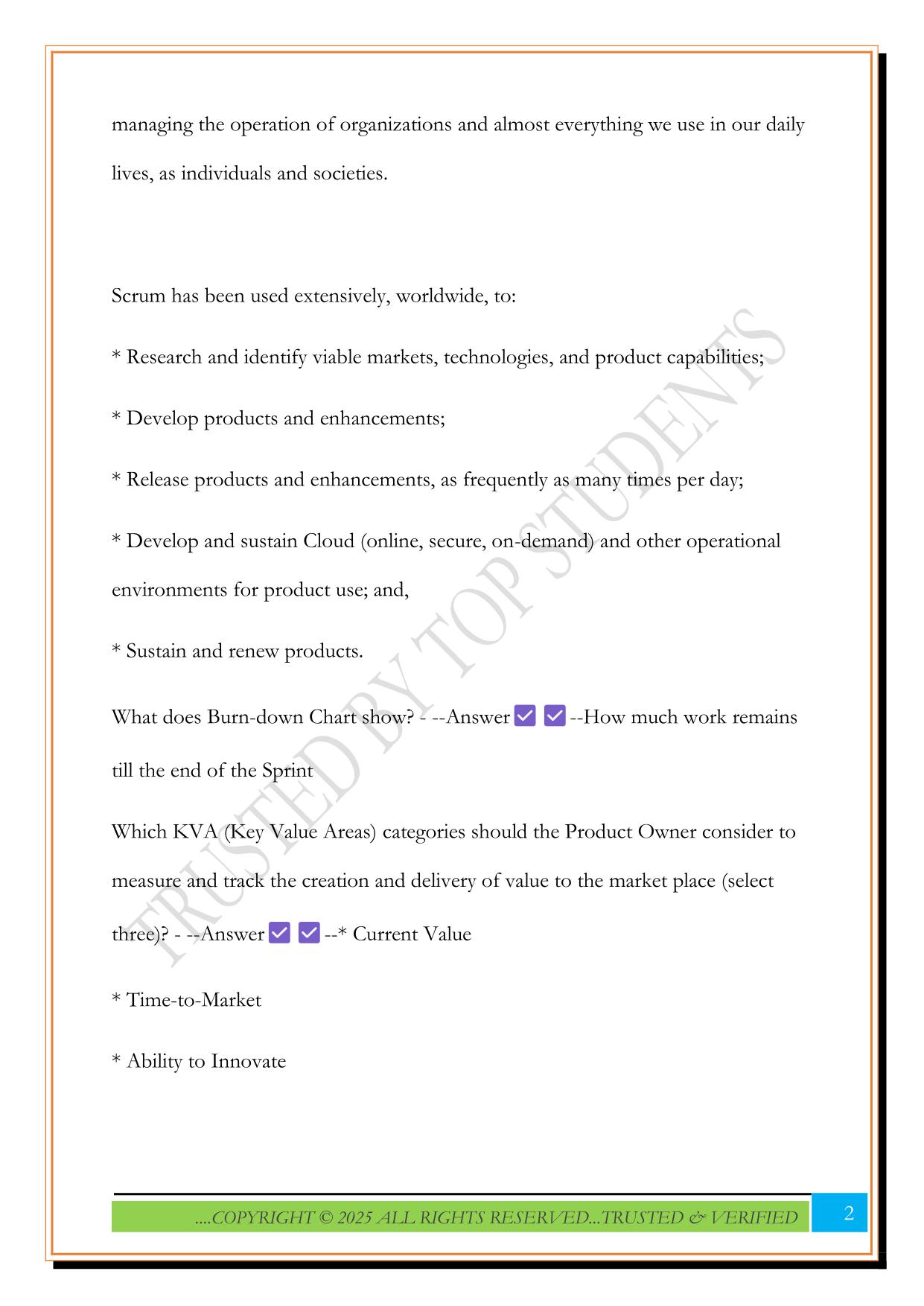 PSPO I™ Preparation Quiz - Real Mode Exam 2025 Questions and Answers