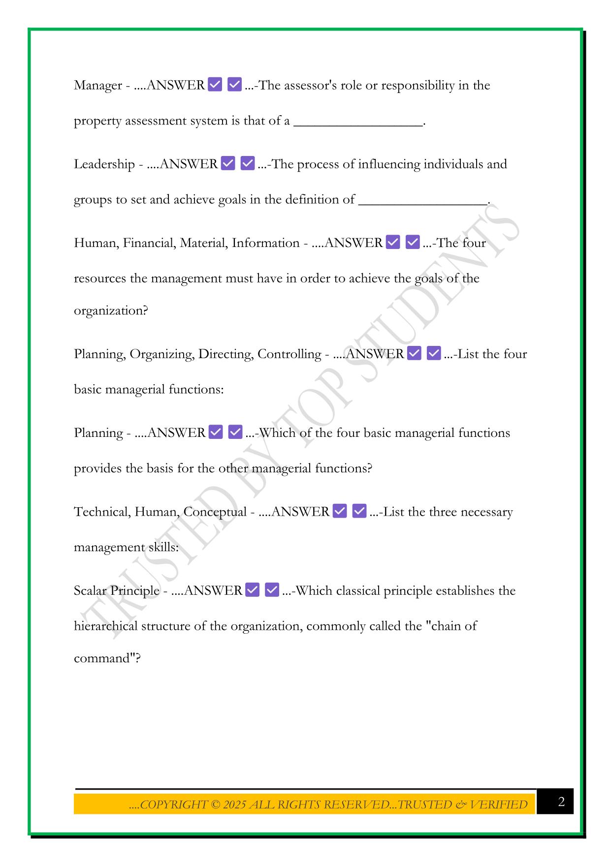 IAAO 400 EXAM 2025 QUESTIONS AND ANSWERS