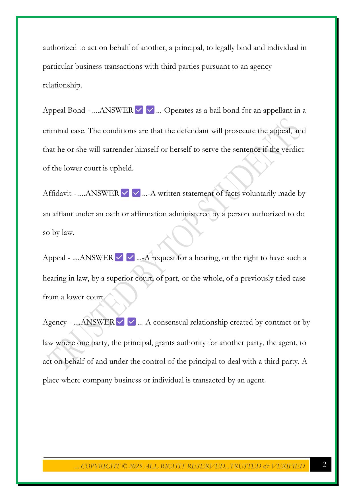 BAIL BONDS EXAM 2025 QUESTIONS AND ANSWERS