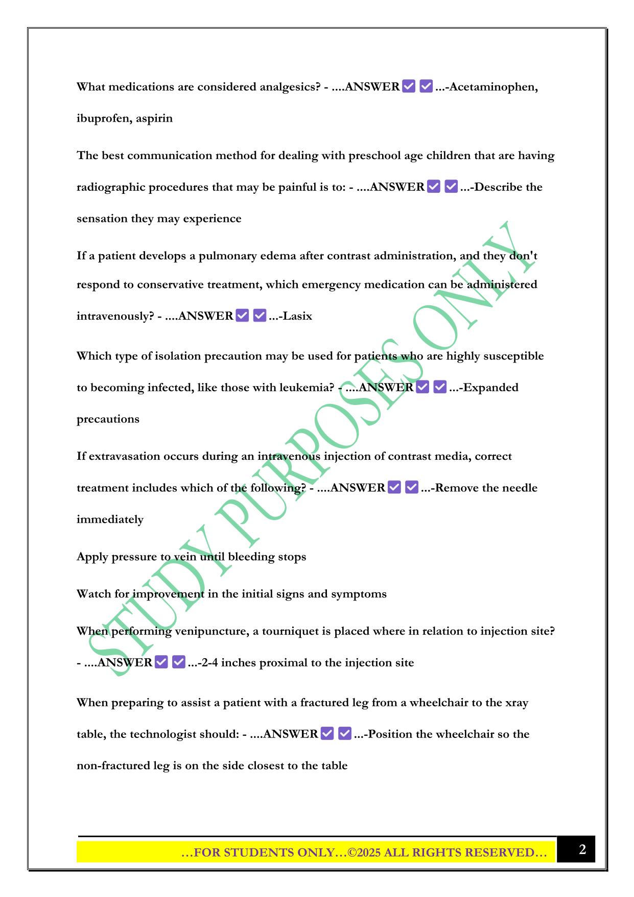 RTBC Patient Care Exam 2025 Questions and Answers