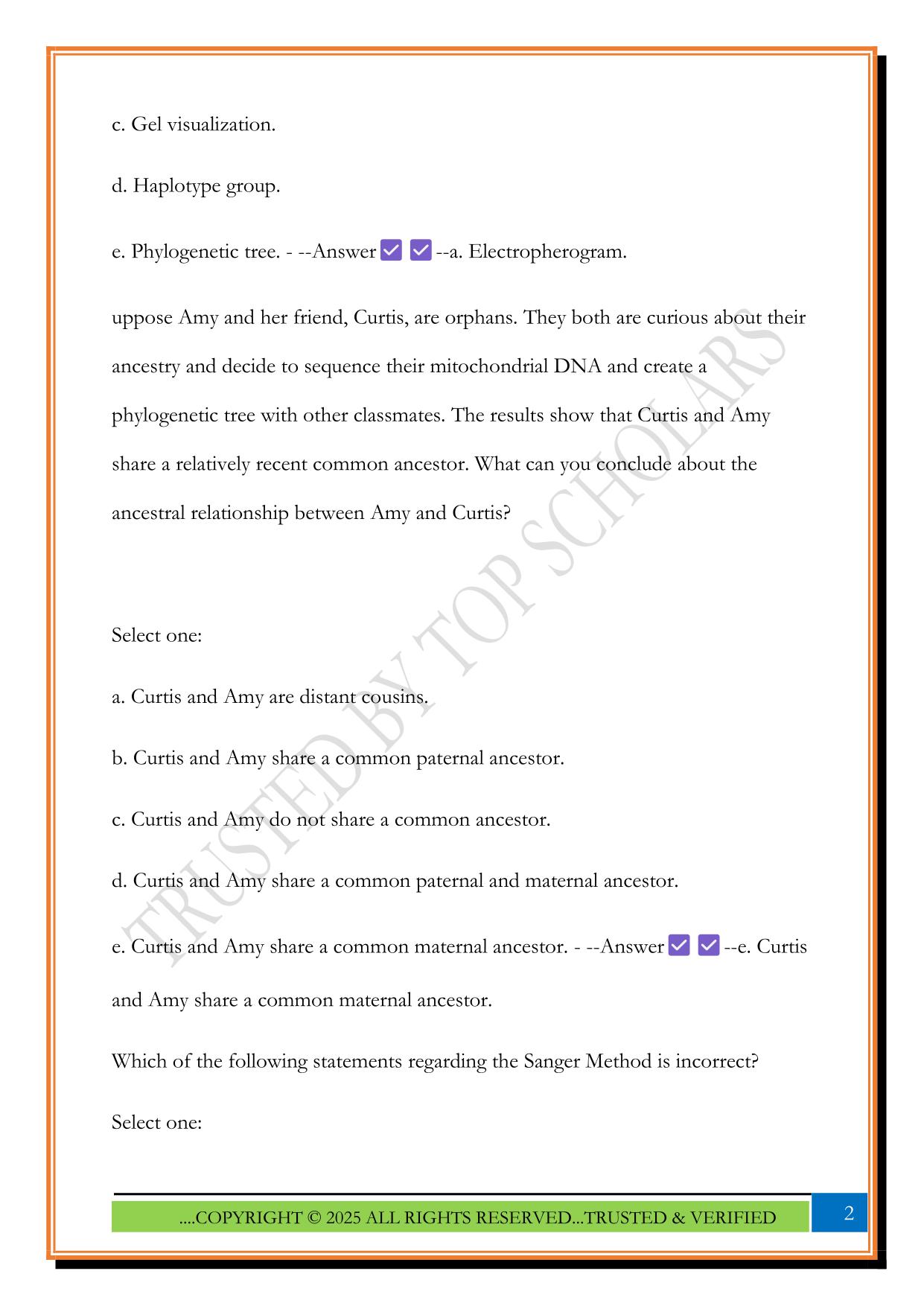 LS23L Final Exam 2025 Questions and Answers