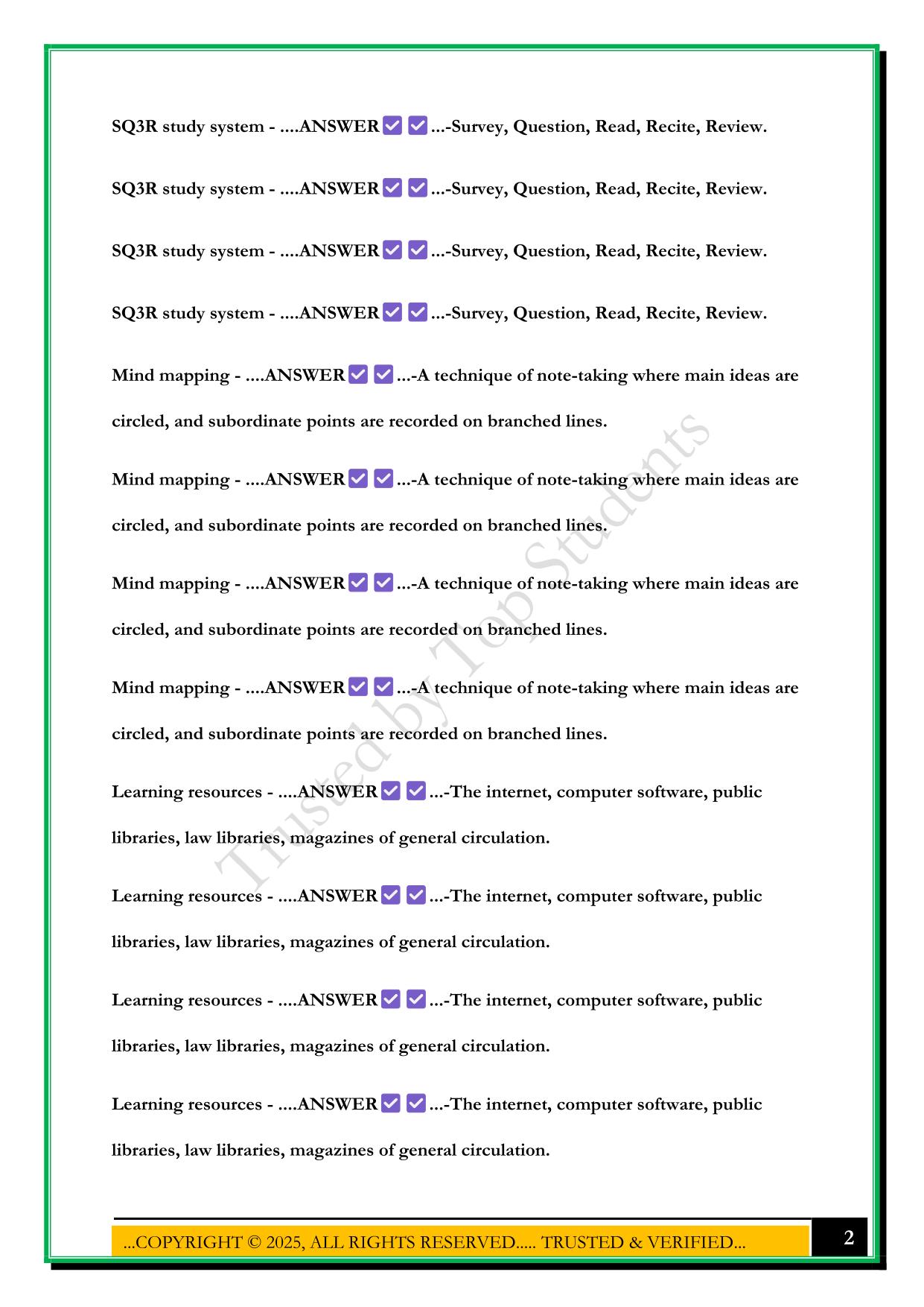 COMPREHENSIVE REVIEW FOR CRIMINAL JUSTICE TRAINING ACADEMY EXAM 2025 QUESTIONS AND ANSWERS